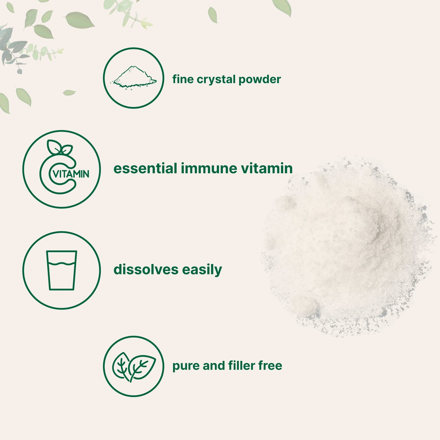 Pre-Order | Arrives in 5–10 Days – Pure Vitamin C Crystal Powder (Water Soluble Vitamin C 1000mg Per Serving), 1 KG (2.2 Pounds), Immune Vitamins and Strong Antioxidant, Pure Ascorbic Acid Powder Supplement