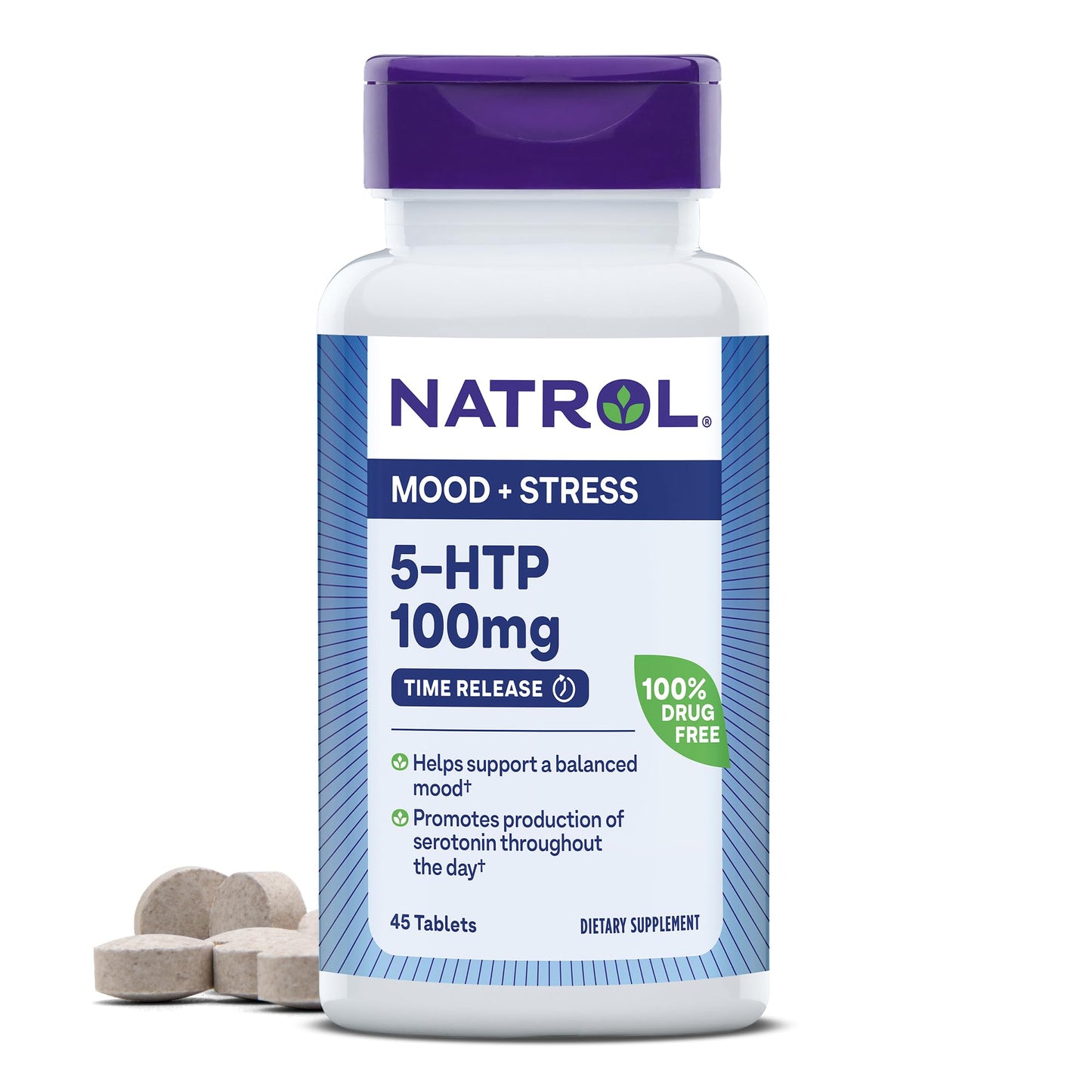 Pre-Order | Arrives in 5–10 Days – Natrol 5-HTP 100mg, Dietary Supplement Helps Support a Balanced Mood, 90 Time Release Tablets, 22-45 Day Supply