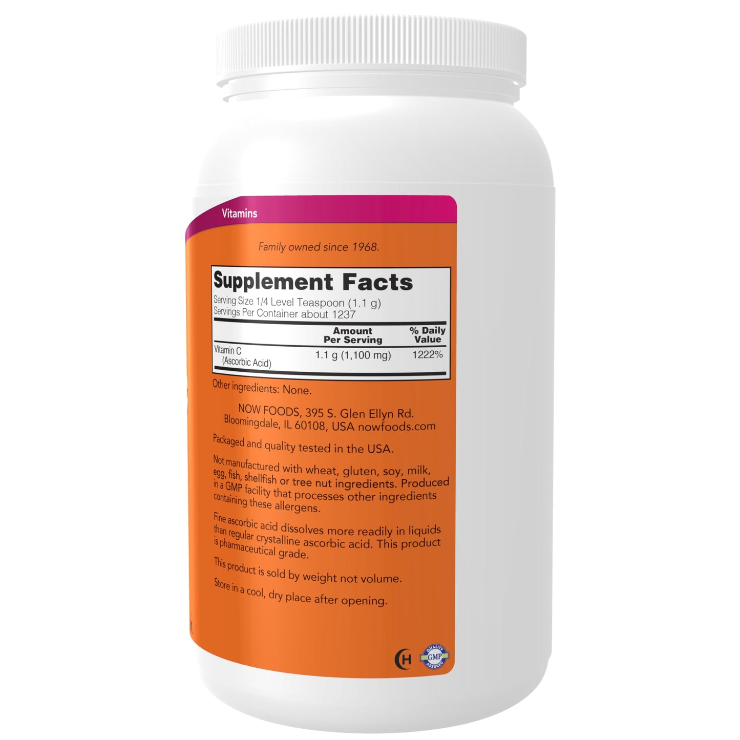 Pre-Order | Arrives in 5–10 Days – NOW Foods Supplements, Vitamin C Crystals (Ascorbic Acid), Antioxidant Protection*, 3-Pound