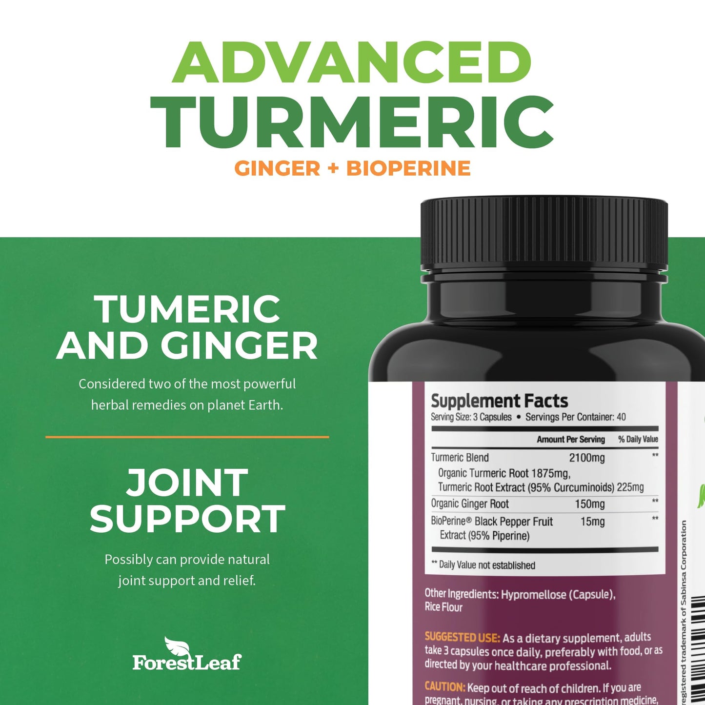 Pre-Order | Arrives in 5–10 Days – Organic Turmeric Supplement Extra Strength 2265mg - Turmeric Curcumin Supplement w/BioPerine Black Pepper - Tumeric and Ginger Supplements, 95% Curcuminoids, Supports Immune & Joint Health, 120 Caps