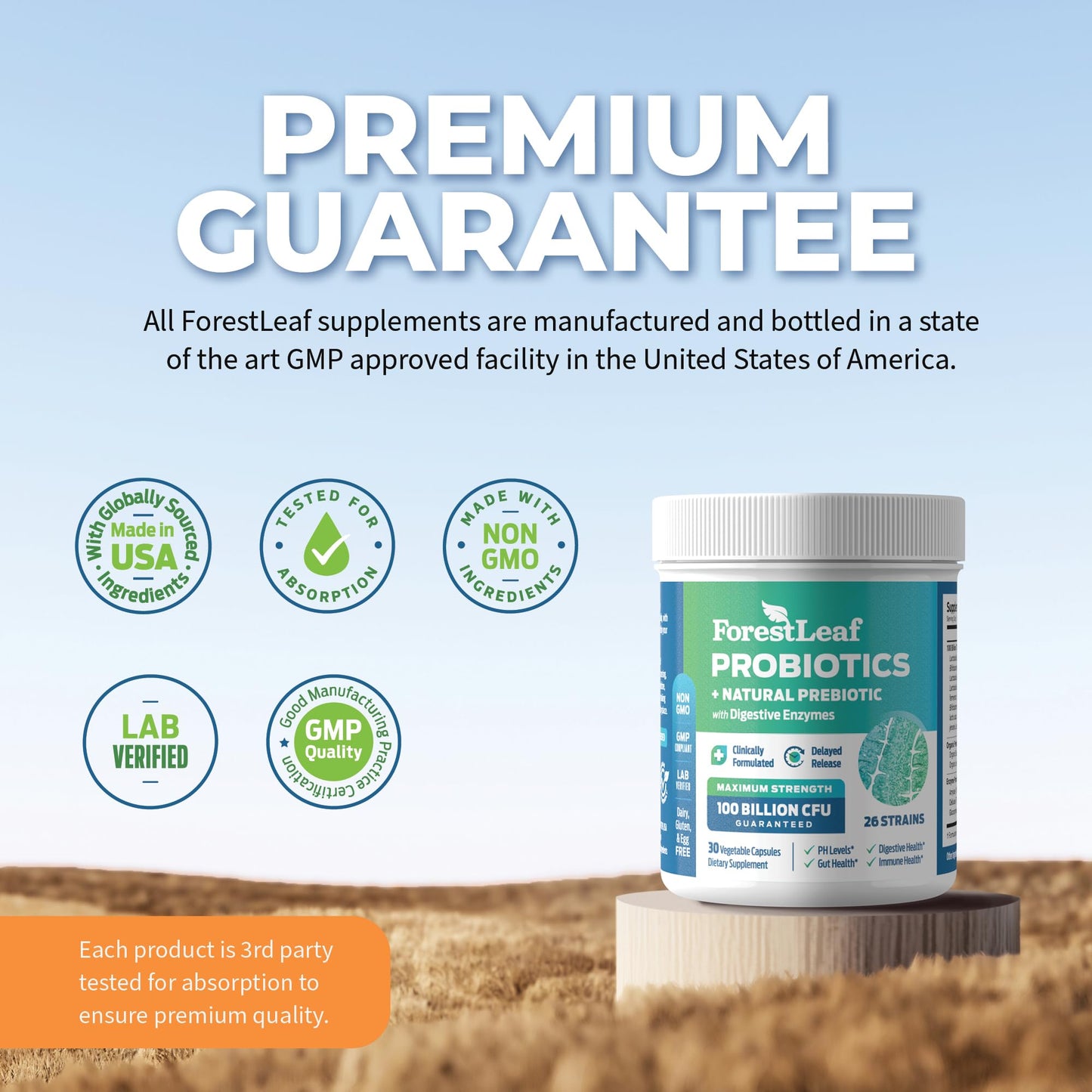 Pre-Order | Arrives in 5–10 Days – Probiotics for Men and Women, 100 Billion CFU, 26 Unique Strains, Men's and Women's Probiotic and Prebiotics Support Digestive Health, Gut Wellness, Energy, Mood, Immune, PH Balance (30 Caps)