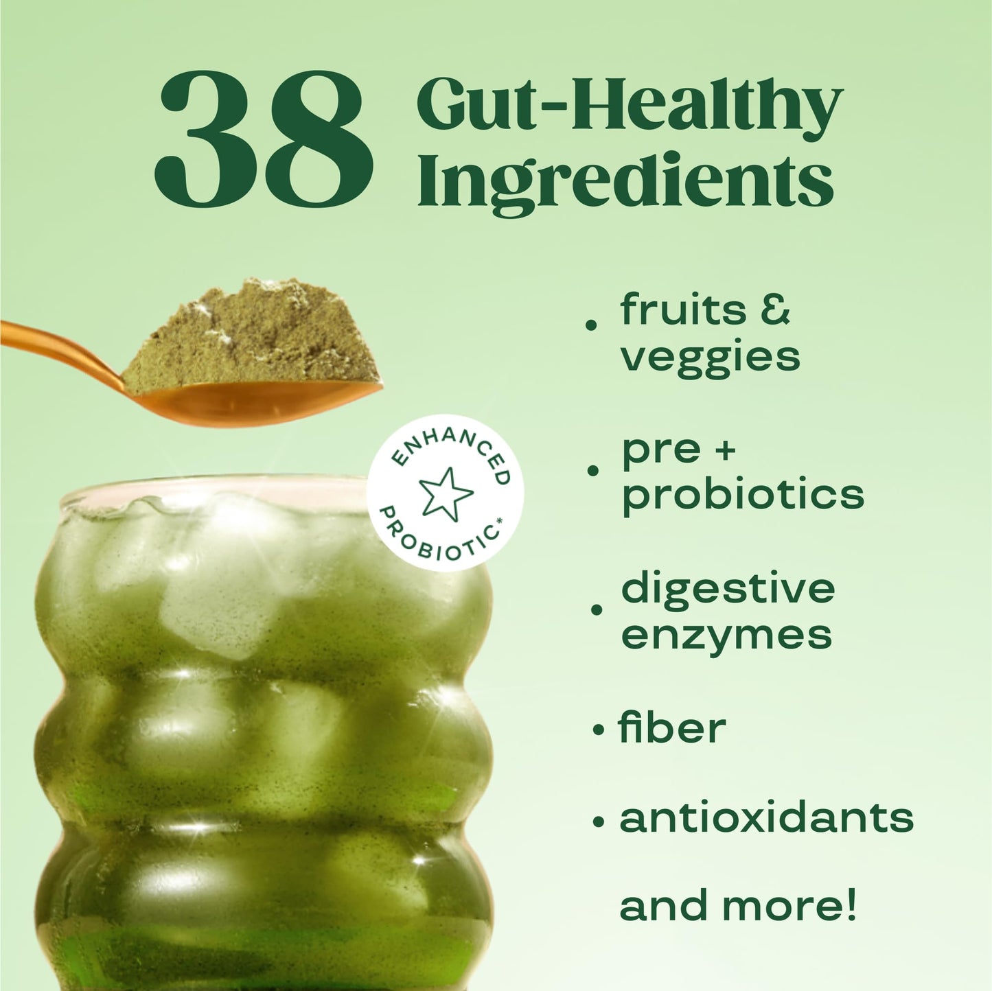 Pre-Order | Arrives in 5–10 Days –
Bloom Nutrition Superfood Greens Powder Stick Packs, Digestive Enzymes with Probiotics and Prebiotics, Gut Health, Bloating Relief for Women, Chlorella, Green Juice Mix, 18 SVG, Tropical Variety