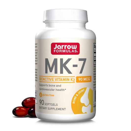 Pre-Order | Arrives in 5–10 Days – Jarrow Formulas MK-7 90 mcg - Bioactive Form of Vitamin K2 - 90 Servings (Softgels) - For Bone & Cardiovascular Health - Vitamin K2 MK-7 Dietary Supplement - K2 Vitamin Supplement MK-7 - Gluten Free