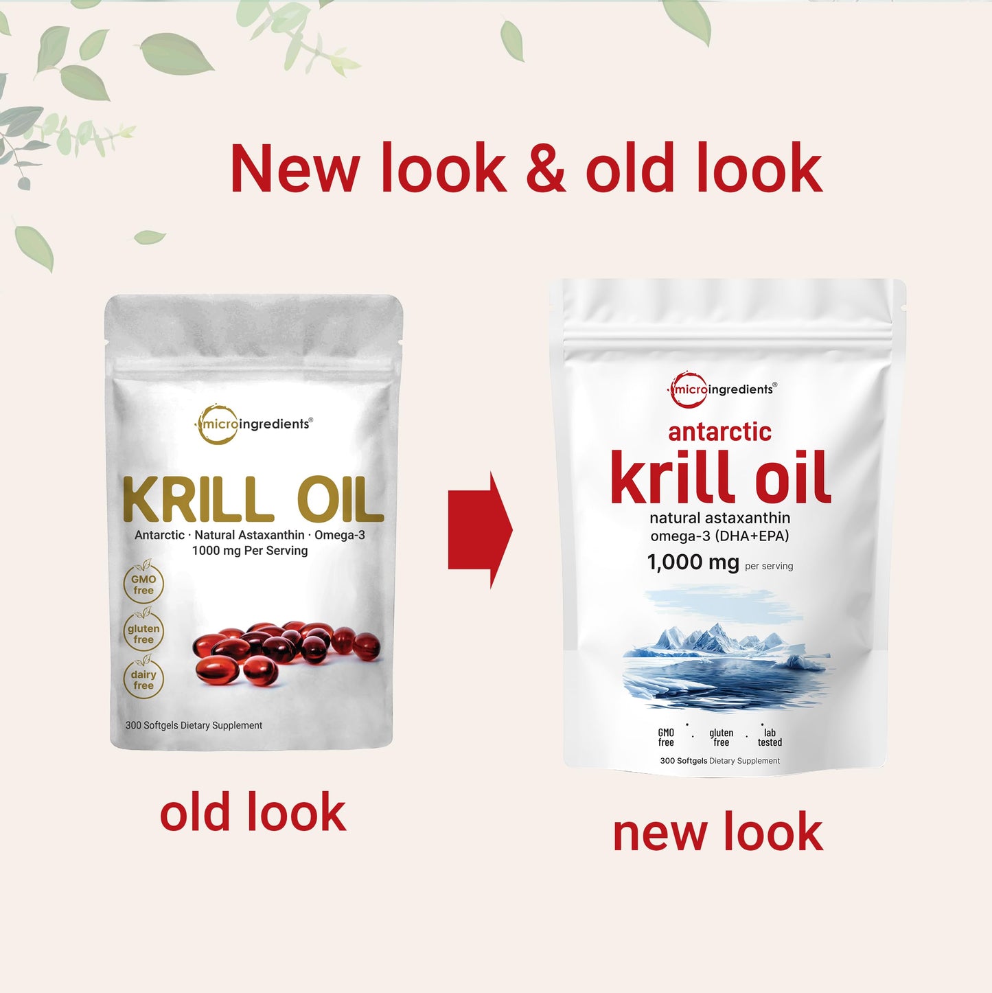 Pre-Order | Arrives in 5–10 Days – Micro Ingredients Antarctic Krill Oil Supplement with Natural Astaxanthin, 1000mg Per Serving, 300 Soft-Gels, Rich in Omega-3s EPA & DHA, Supports Immune System & Brain Health, Easy to Swallow