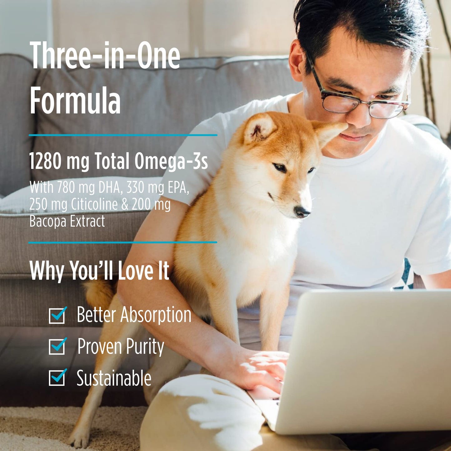 Pre-Order | Arrives in 5–10 Days – Nordic Naturals Omega Focus, Lemon - 60 Soft Gels - 1280 mg Omega-3 + Citicoline & Bacopa Monnieri Extract - Focus, Attention, Memory, Brain Health - Non-GMO - 30 Servings