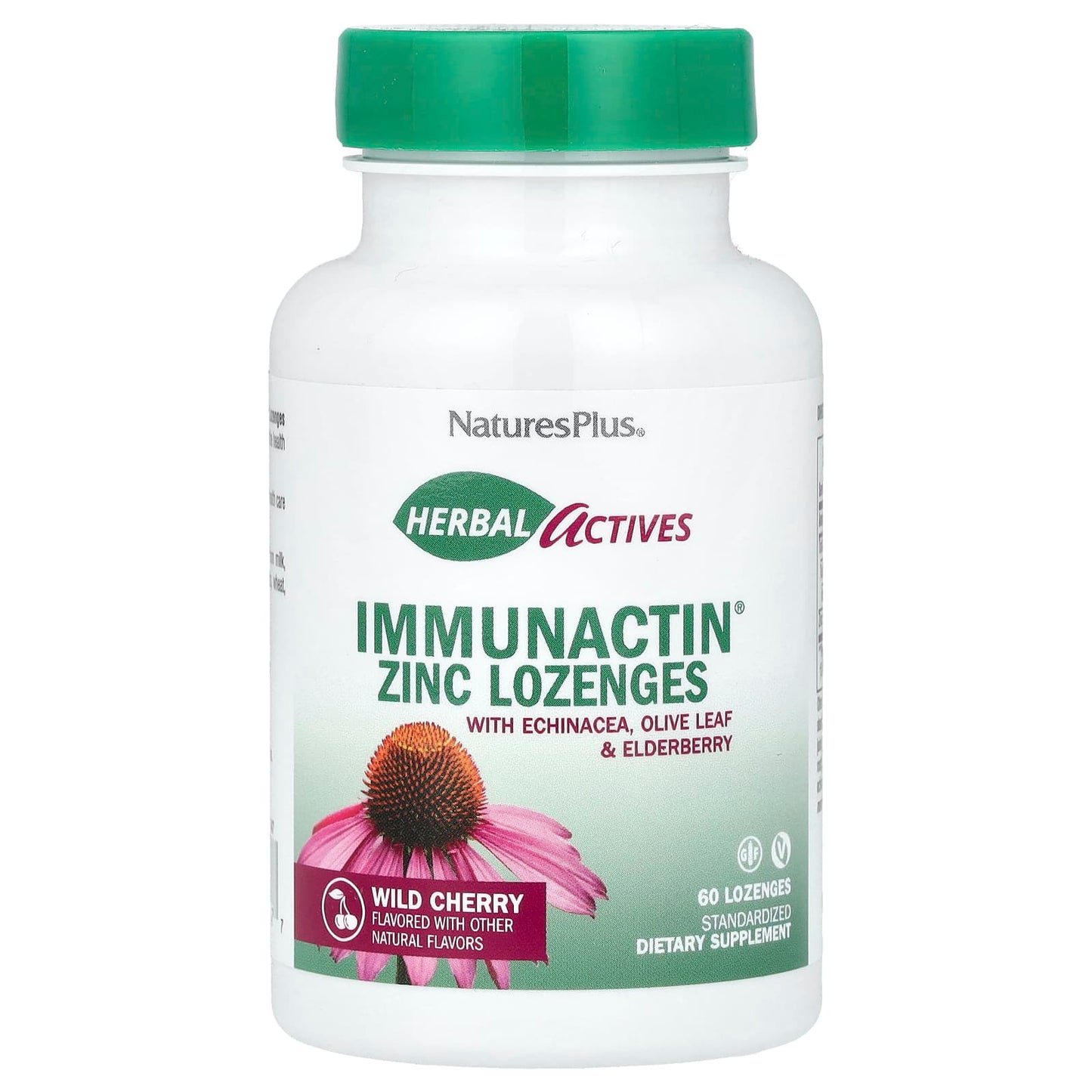 Pre-Order | Arrives in 5–10 Days – NaturesPlus
Herbal Actives, ImmunActin®, Zinc Lozenges, Wild Cherry, 10 mg, 60 Lozenges