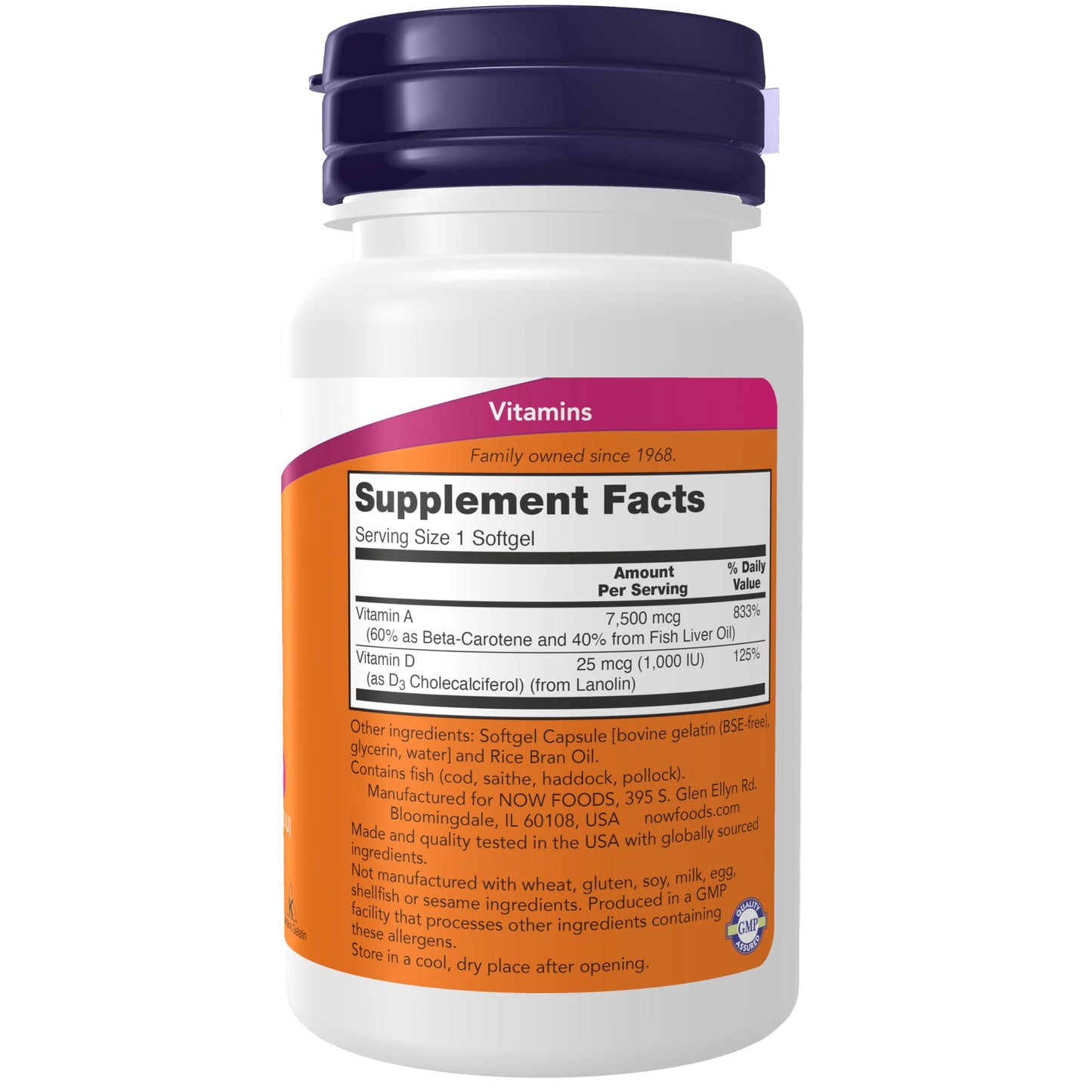 Pre-Order | Arrives in 5–10 Days – NOW Foods Supplements, Vitamin A & D3 25,000/1,000 IU, Eye Health*, Essential Nutrition, 100 Softgels