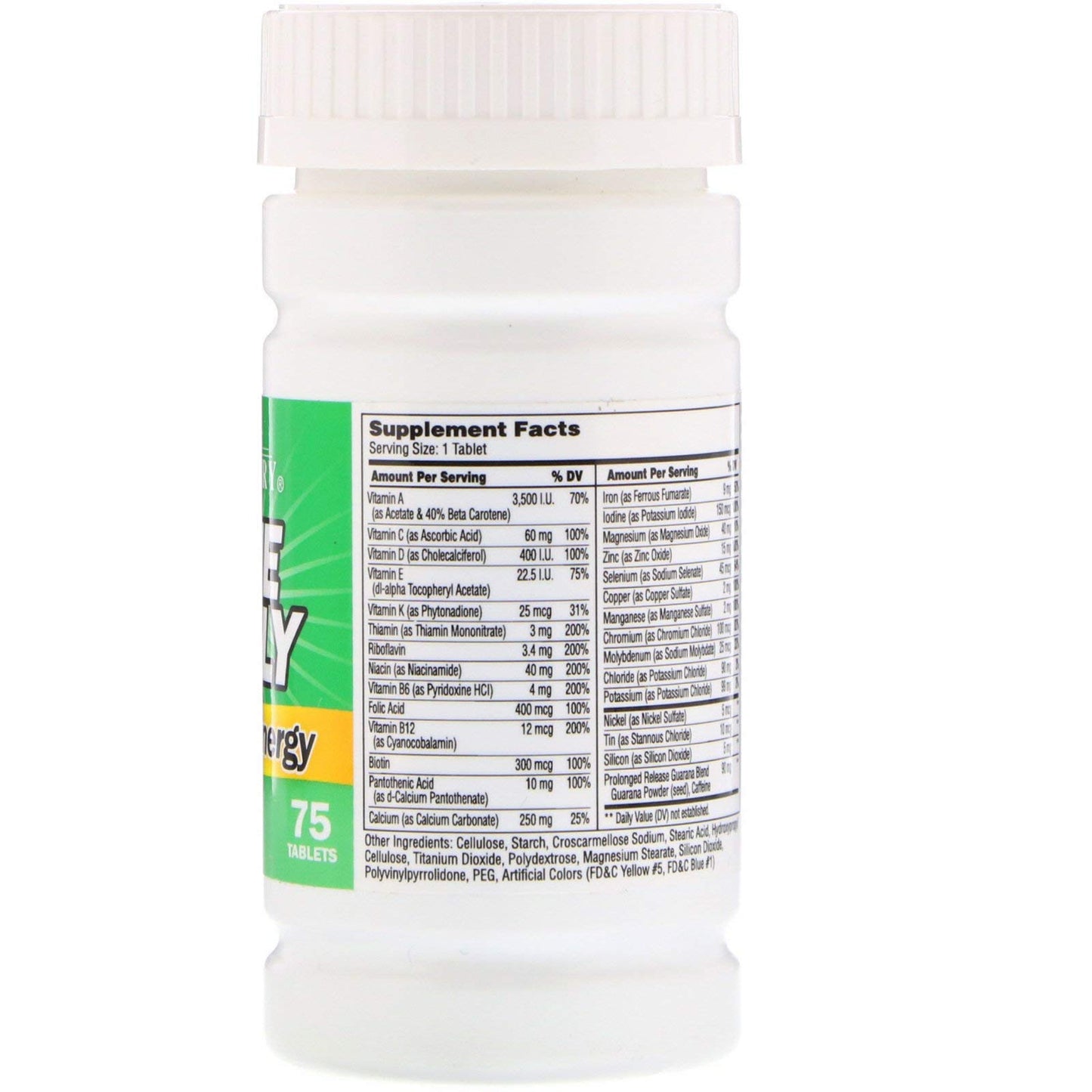 Pre-Order | Arrives in 5–10 Days – 21st Century One Daily Energy Tablets, 75 Count