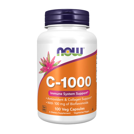 Pre-Order | Arrives in 5–10 Days – NOW Foods Supplements, Vitamin C-1,000 with 100 mg of Bioflavonoids, Antioxidant protection*, 100 Veg Capsules