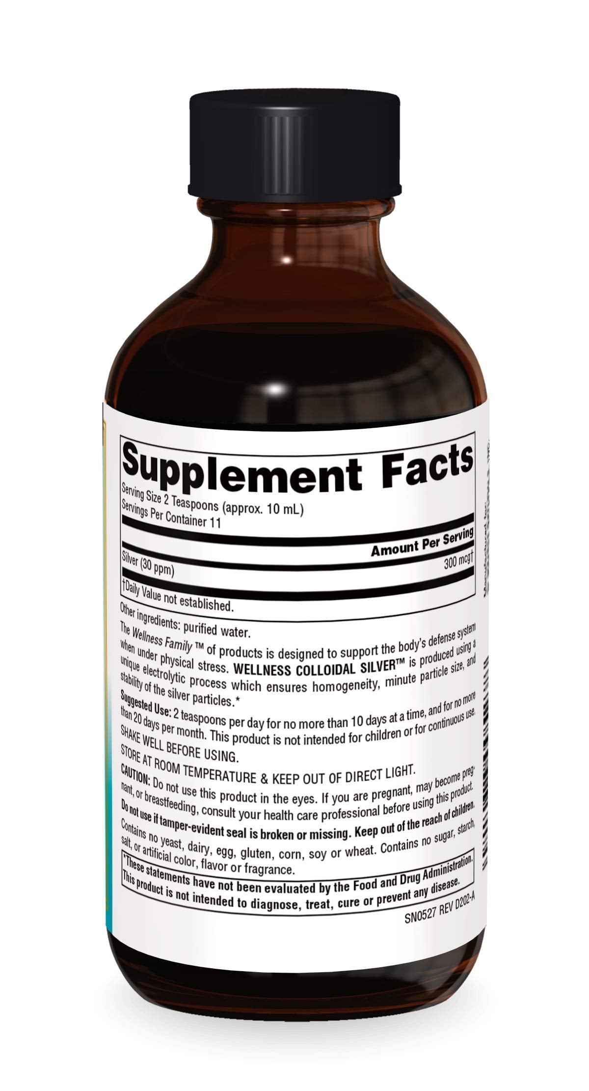 Pre-Order | Arrives in 5–10 Days – Source Naturals Wellness Colloidal Silver 30 ppm, Supports Physical Well Being* - 4 Fluid oz