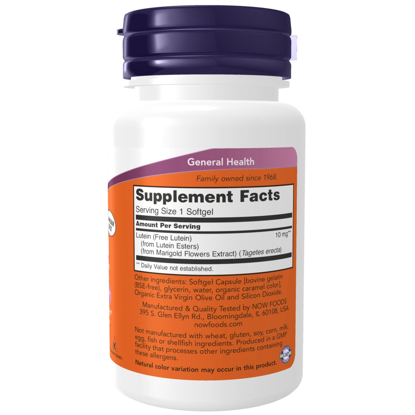 Pre-Order | Arrives in 5–10 Days – NOW Foods Supplements, Lutein 10 mg with 10 mg of Free Lutein from Lutein Esters, 120 Softgels