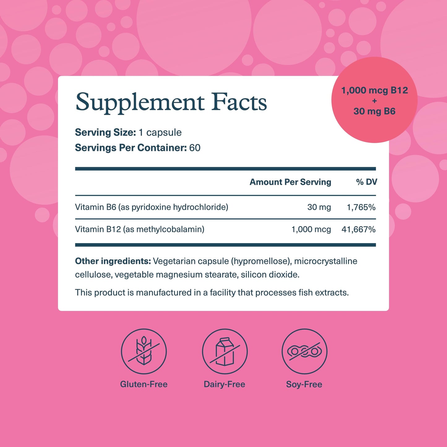 Pre-Order | Arrives in 5–10 Days – Youtheory B12B6 - Vegan Vitamin B6 & Vitamin B12 - Offers Brain Health, Energy & Immunity Support* - Dairy, Soy & Gluten Free - 60 Vegetarian Capsules