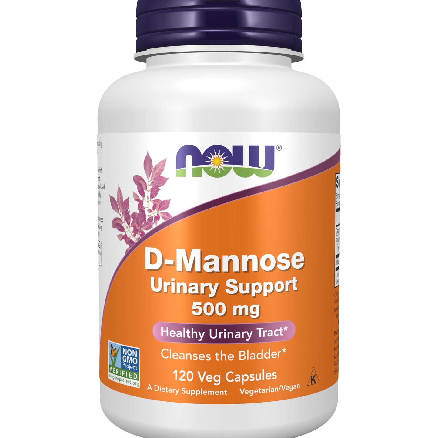 Pre-Order | Arrives in 5–10 Days – NOW Foods Supplements, D-Mannose 500 mg, Non-GMO Project Verified, Healthy Urinary Tract*, 120 Veg Capsules