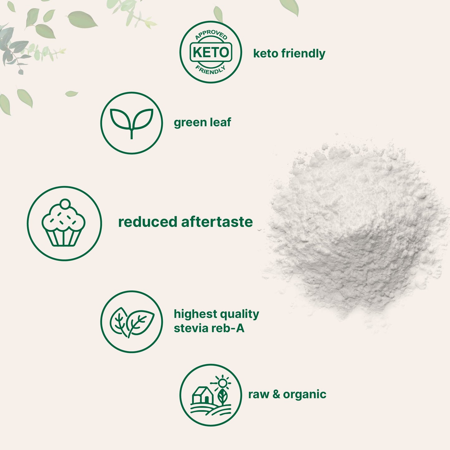 Pre-Order | Arrives in 5–10 Days – Pure Organic Stevia Powder, 8 Ounces, 1418 Serving, High Grade Stevia Green Leaf Extract Reb-A, Reduced Bitter Aftertaste, 0 Calorie, Natural Sweetener, Sugar Alternative, Keto Friendly
