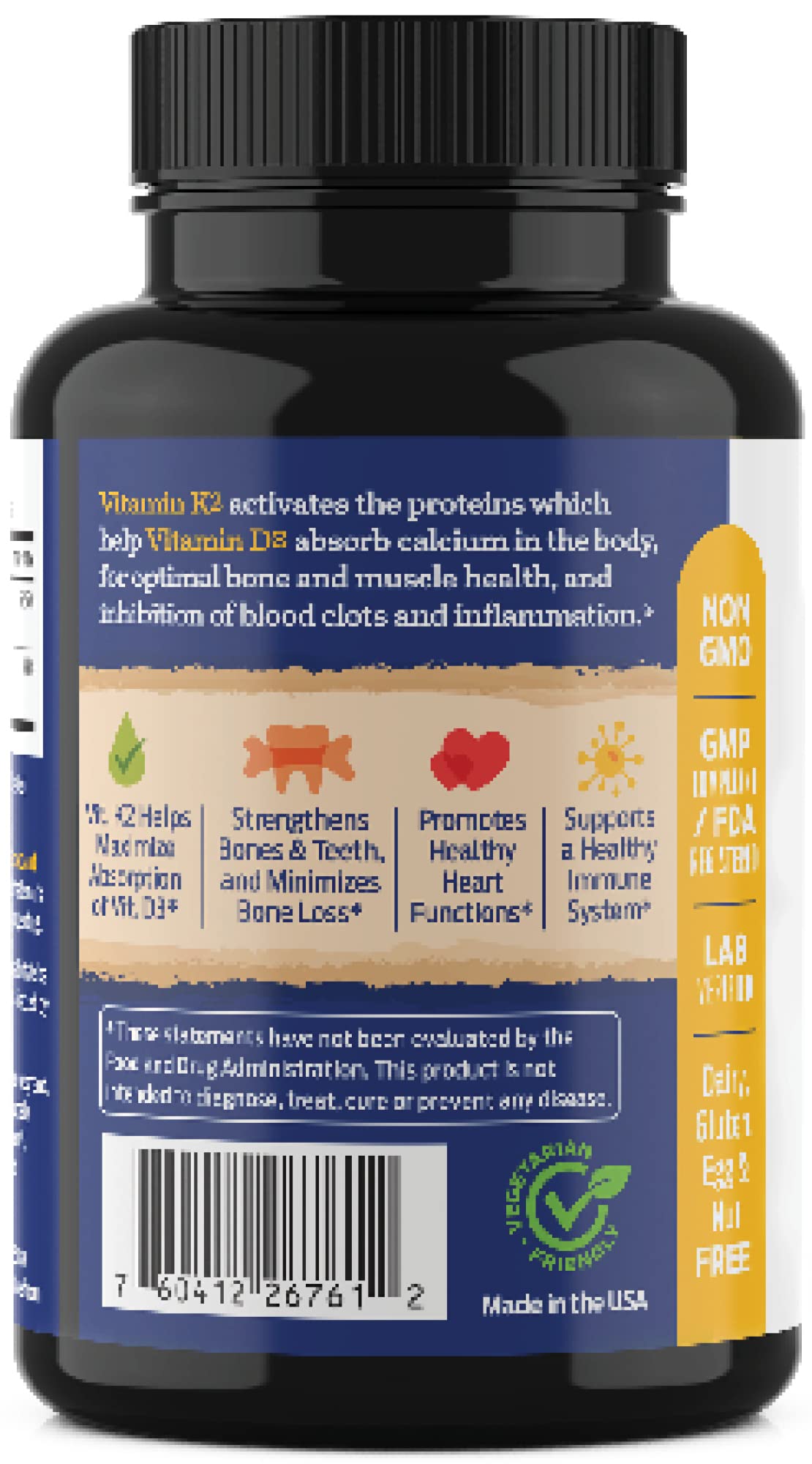 Pre-Order | Arrives in 5–10 Days – ForestLeaf Vitamin D3 + K2 (MK7) Supplement - MenaQ7 - Calcium and Vitamin D3 5000 IU Max Absorption - Teeth and Bone Strength, Heart Health, Immune System Support - 60 Veggie Capsules