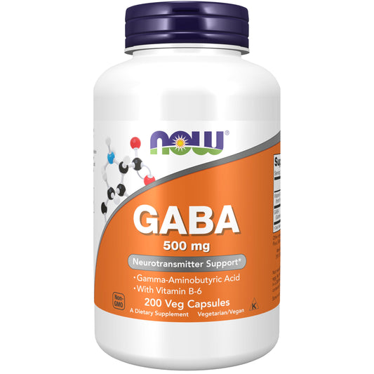 Pre-Order | Arrives in 5–10 Days – NOW GABA 500 mg,200 Veg Capsules