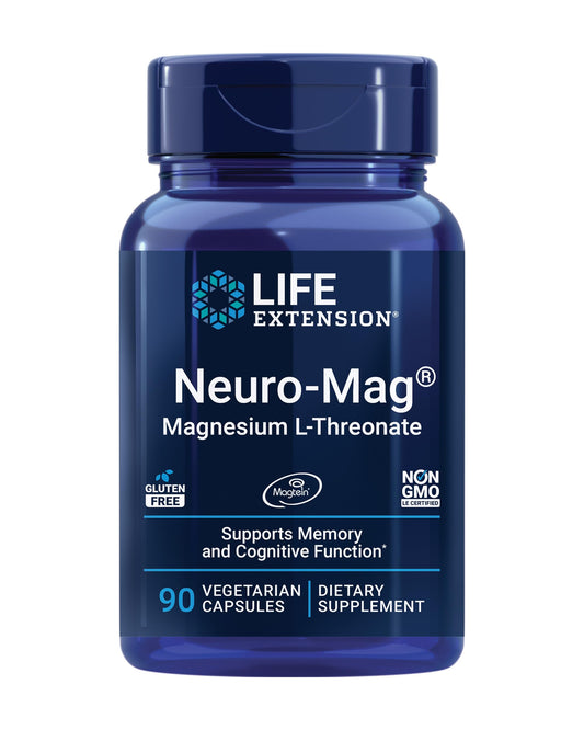 Pre-Order | Arrives in 5–10 Days – Life Extension Neuro-Mag Magnesium L-Threonate, Magnesium L-threonate, Memory Health, Quick Thinking, Cognitive Health Support, Vegetarian, Non-GMO, 90 Vegetarian Capsules