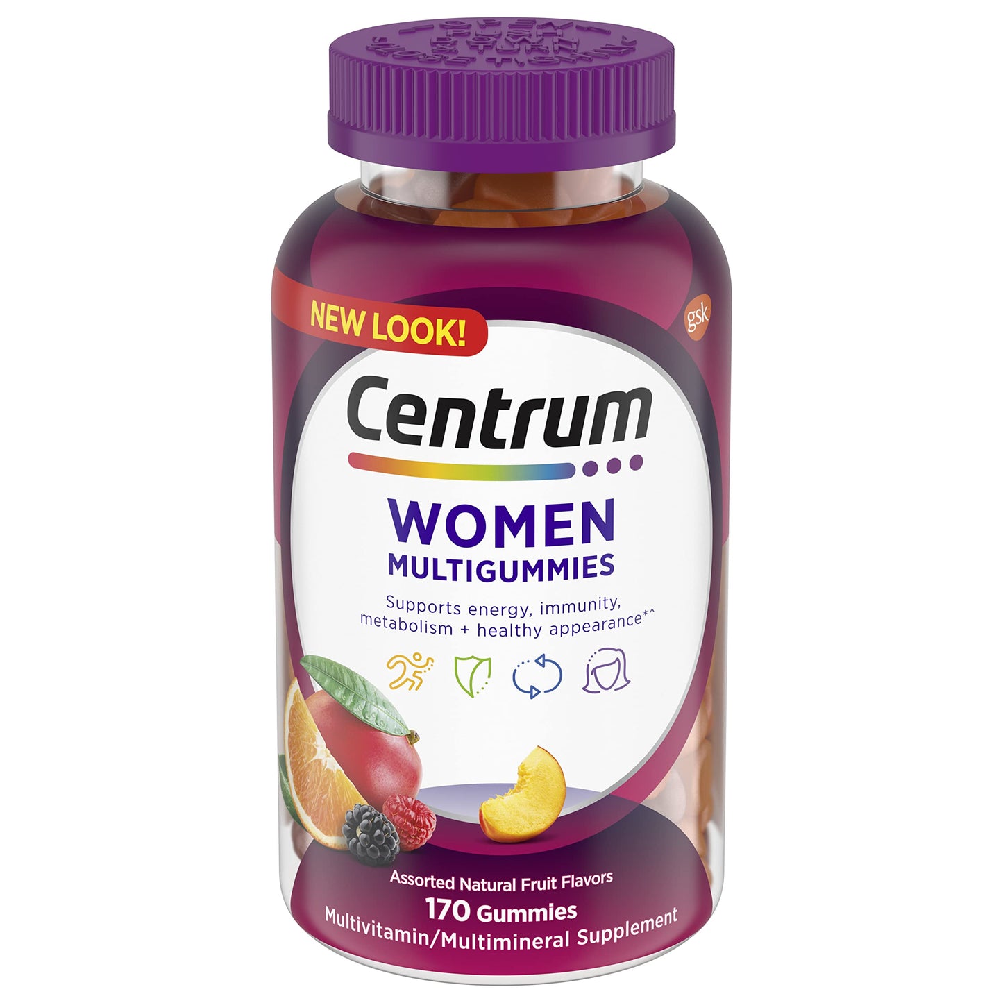 Pre-Order | Arrives in 5–10 Days – Centrum MultiGummies Gummy Multivitamin for Women, Multivitamin/Multimineral Supplement with Vitamin D3, B Vitamins and Antioxidants, Assorted Fruit Flavor - 170 Count