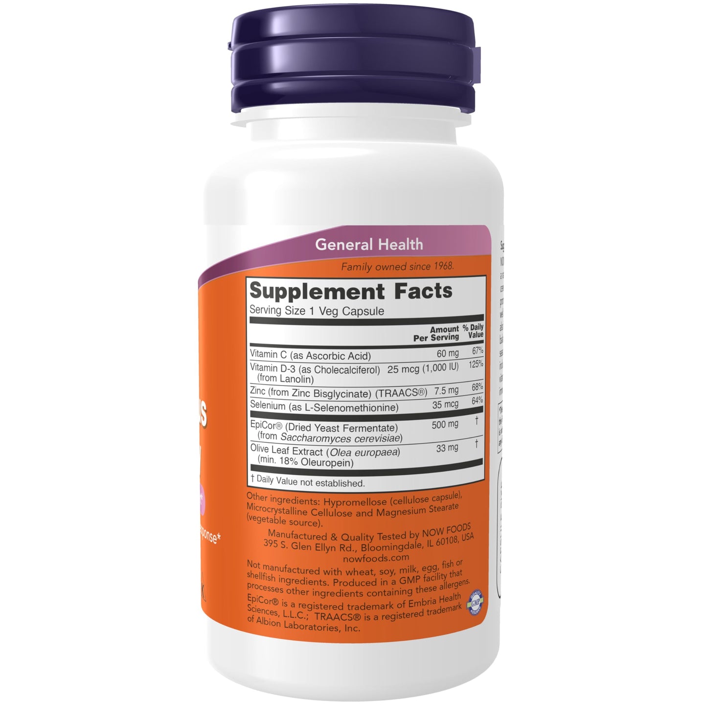 Pre-Order | Arrives in 5–10 Days – NOW Foods Supplements, EpiCor® Plus Immunity with Vitamin C, Healthy Immune Support*, 60 Veg Capsules