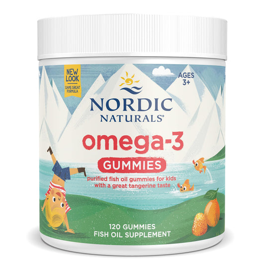Pre-Order | Arrives in 5–10 Days – Nordic Naturals Nordic Omega-3 Gummies, Tangerine - 120 Gummies - 82 mg Total Omega-3s with EPA & DHA - Non-GMO - 60 Servings