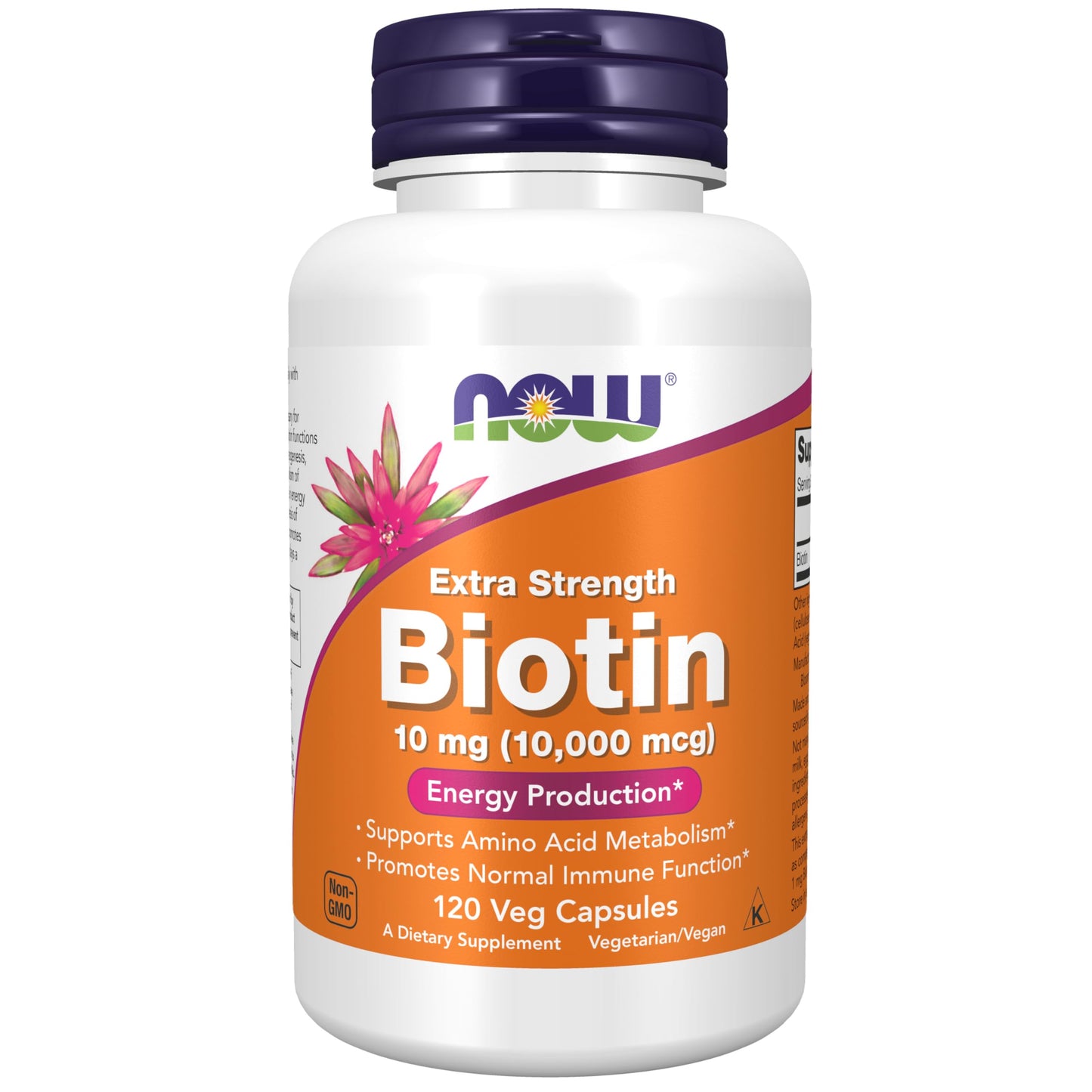 Pre-Order | Arrives in 5–10 Days – NOW Foods Supplements, Biotin 10 mg (10,000 mcg), Extra Strength, Energy Production*, 120 Veg Capsules