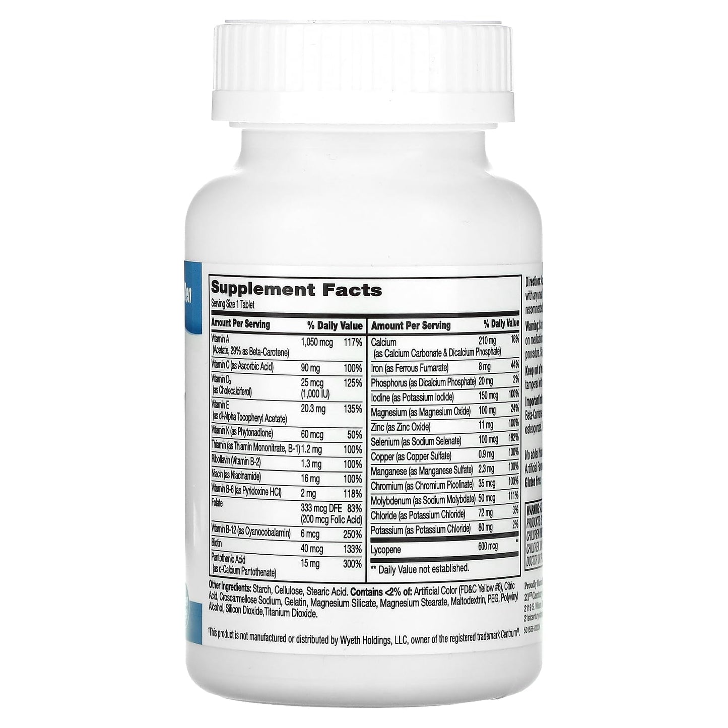 Pre-Order | Arrives in 5–10 Days – 21st Century Sentry Men Multivitamin, 120 Count