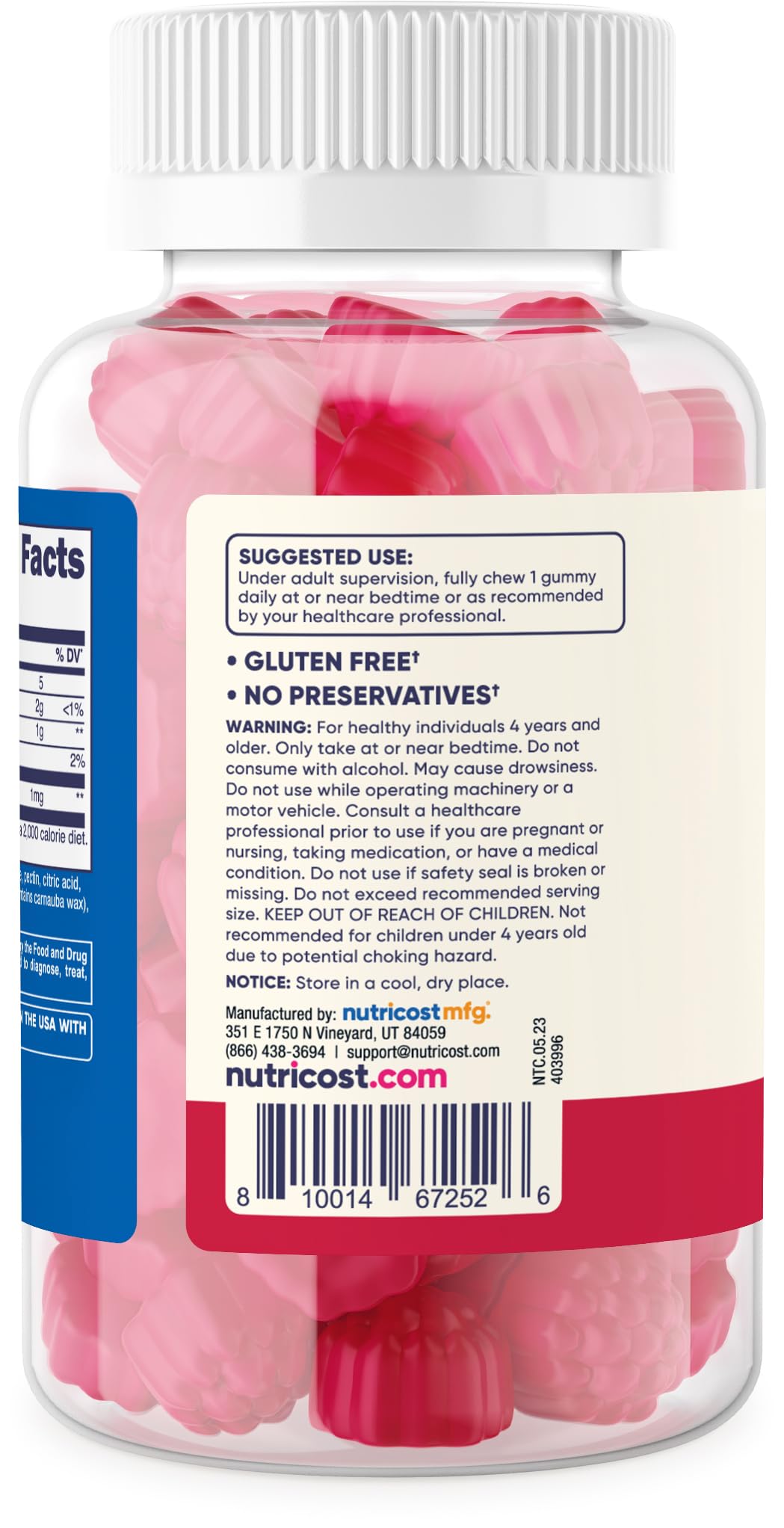 Pre-Order | Arrives in 5–10 Days – Nutricost Kids Melatonin Gummies 1mg, 120 Gummies, Strawberry Flavored
