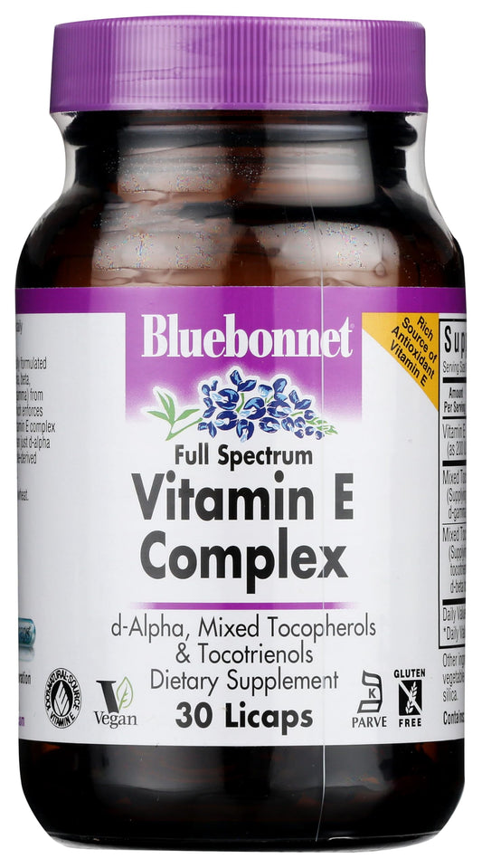 Pre-Order | Arrives in 5–10 Days – BlueBonnet Full Spectrum Natural Vitamin E Complex Liquid Capsules, 30 Count (743715006003)