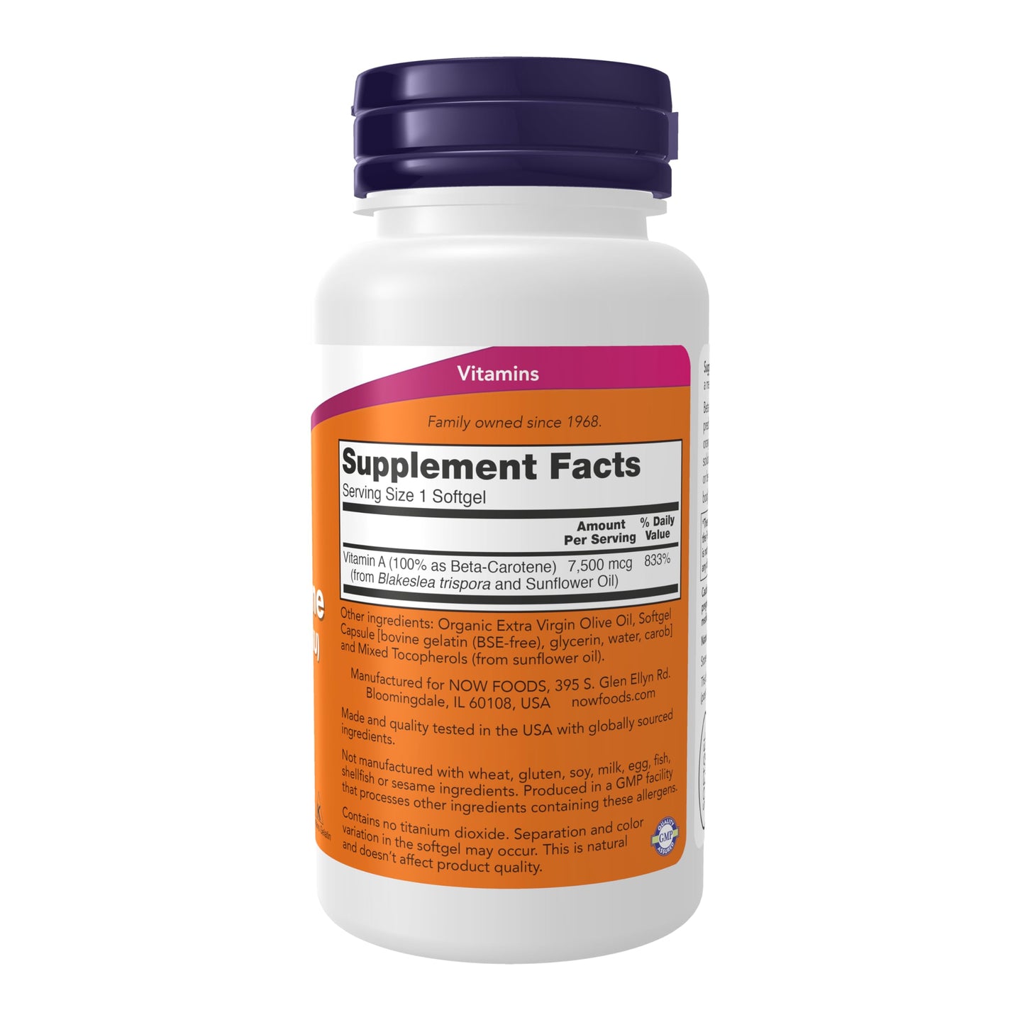 Pre-Order | Arrives in 5–10 Days – NOW Foods Supplements, Natural Beta Carotene 25,000 IU, Essential Nutrition, 90 Softgels