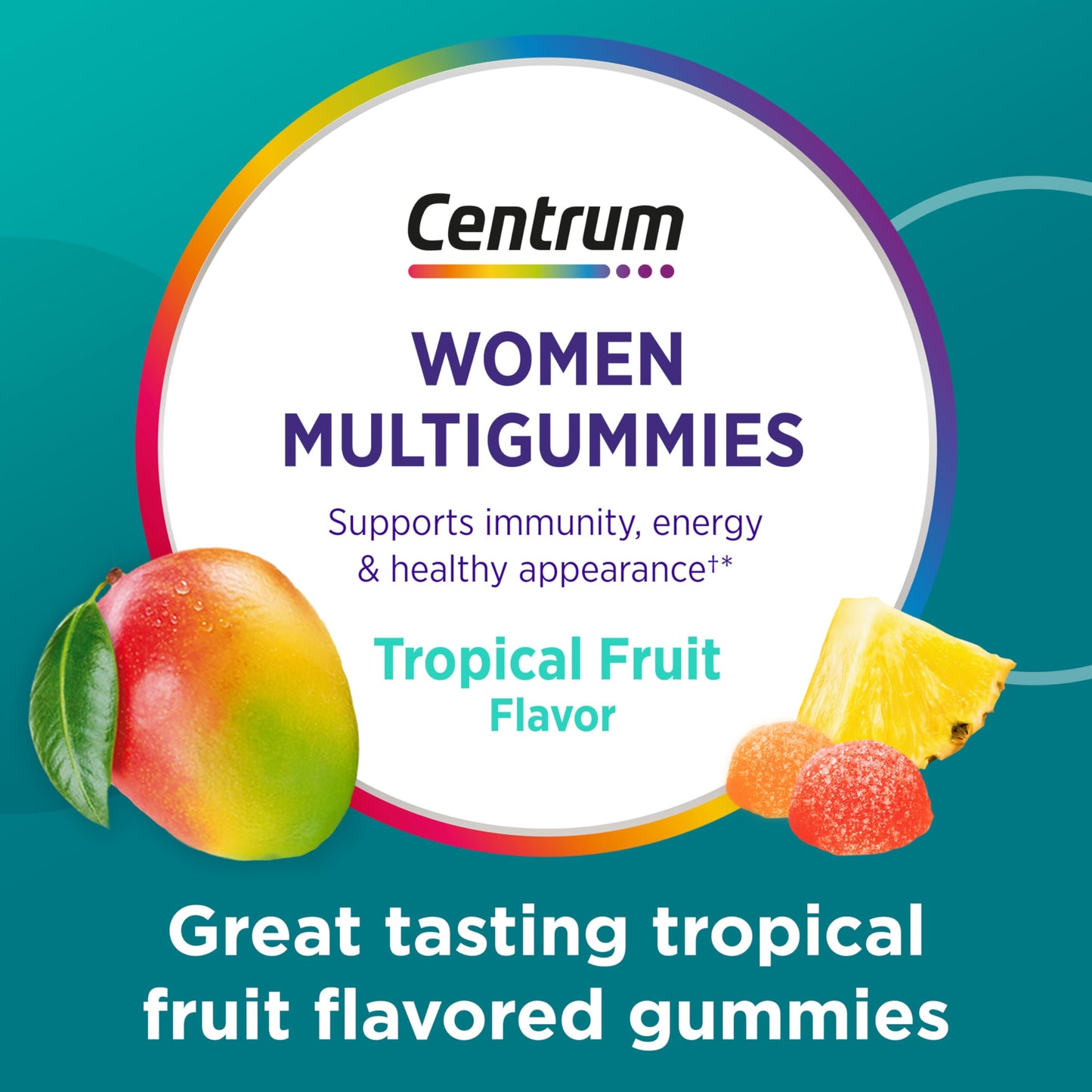 Pre-Order | Arrives in 5–10 Days – Centrum Women’s Multivitamin Gummies, Immune, Energy, Healthy Appearance Support, 100 Count, 50 Day Supply