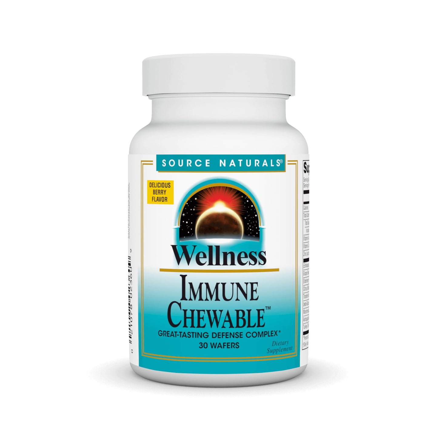 Pre-Order | Arrives in 5–10 Days – Source Naturals Wellness Immune Chewable Defense Complex* - 30 Chewables Wafers
