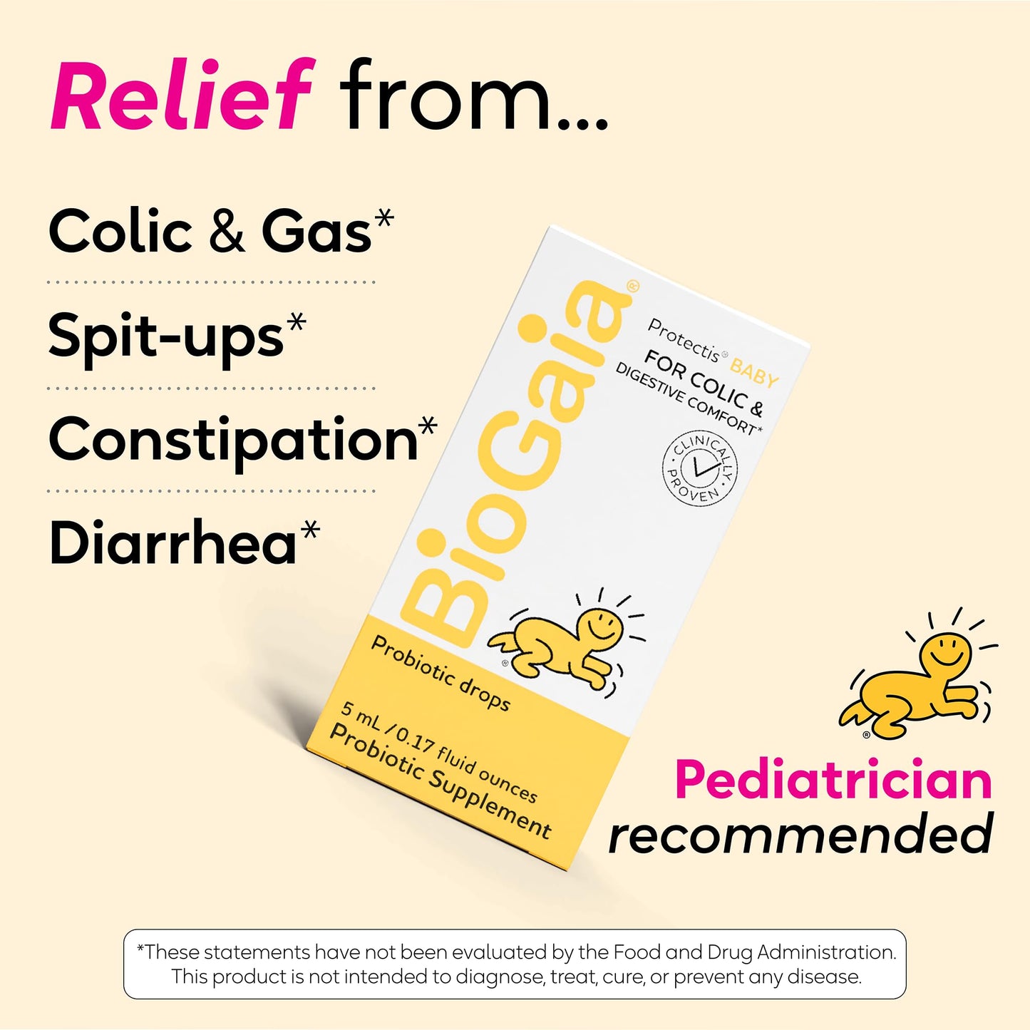 Pre-Order | Arrives in 5–10 Days – BioGaia Protectis Baby Probiotic Drops | Baby Essentials for Colic & Gas Relief | Safe for Newborns | Ease Crying, Fussing, Colic, Gas, Spit-ups & Constipation | No Dairy, Soy & Gluten | 5mL