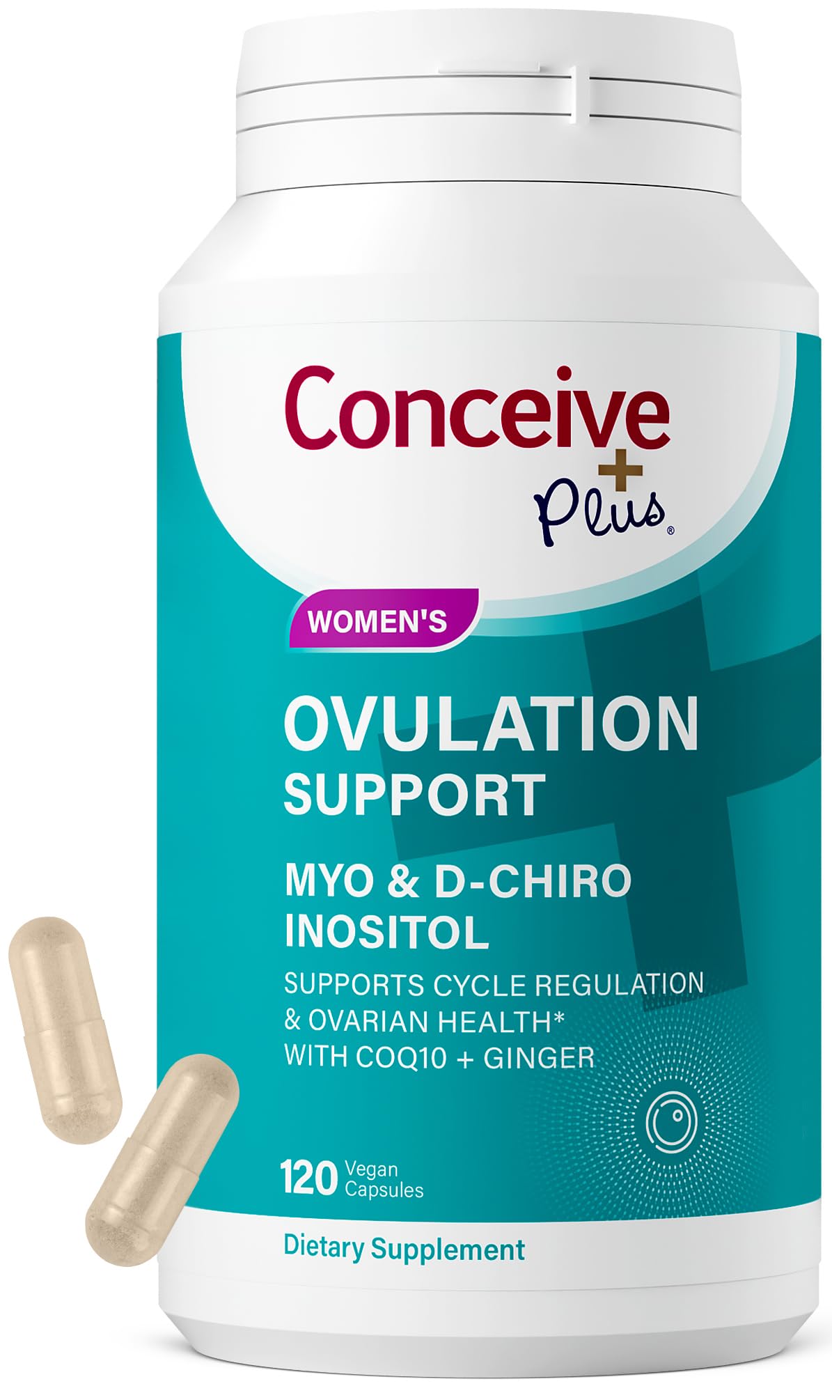 Pre-Order | Arrives in 5–10 Days – CONCEIVE PLUS Ovulation Support - Inositol Supplement | Myo-Inositol & D-Chiro Supplements | Hormone Balance for Women | COQ10, Folic Acid, Ginger | 30 Day Supply