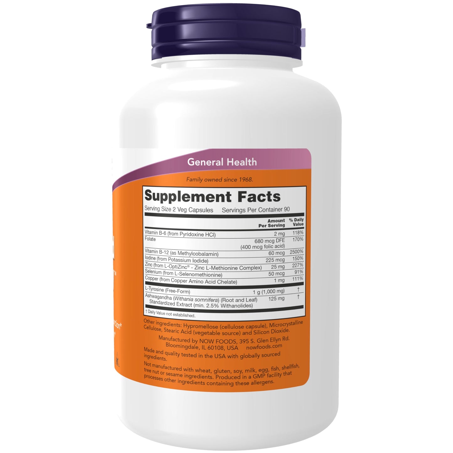 Pre-Order | Arrives in 5–10 Days – NOW Foods Supplements, Thyroid Energy™, Iodine and Tyrosine plus Selenium, Zinc and Copper, 180 Veg Capsules