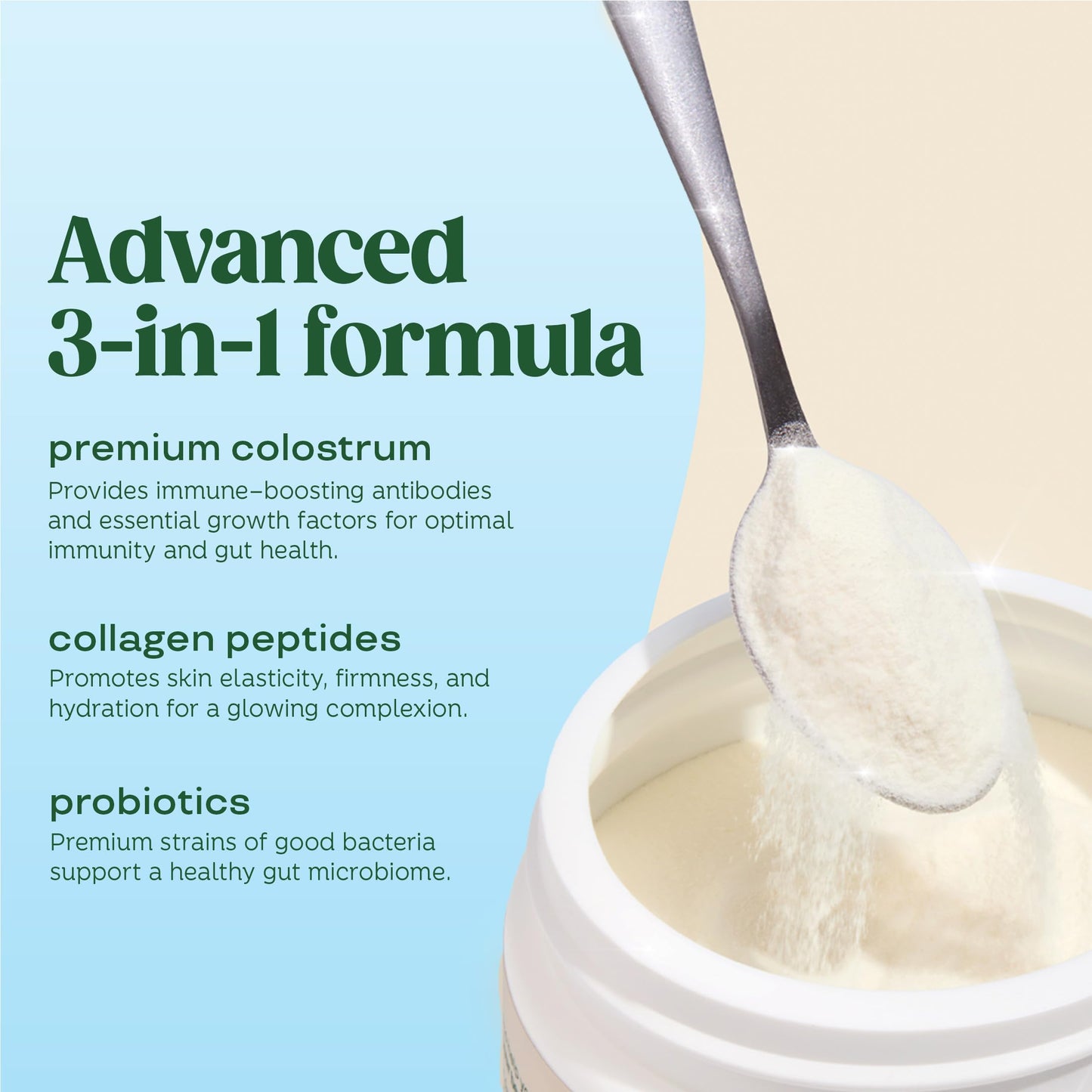 Pre-Order | Arrives in 5–10 Days –
Bloom Nutrition Bovine Colostrum Powder with Vitamin B-12 for Gut Health, Immune Support, Hair Growth & Beauty Supplement | Unflavored, 25 Servings