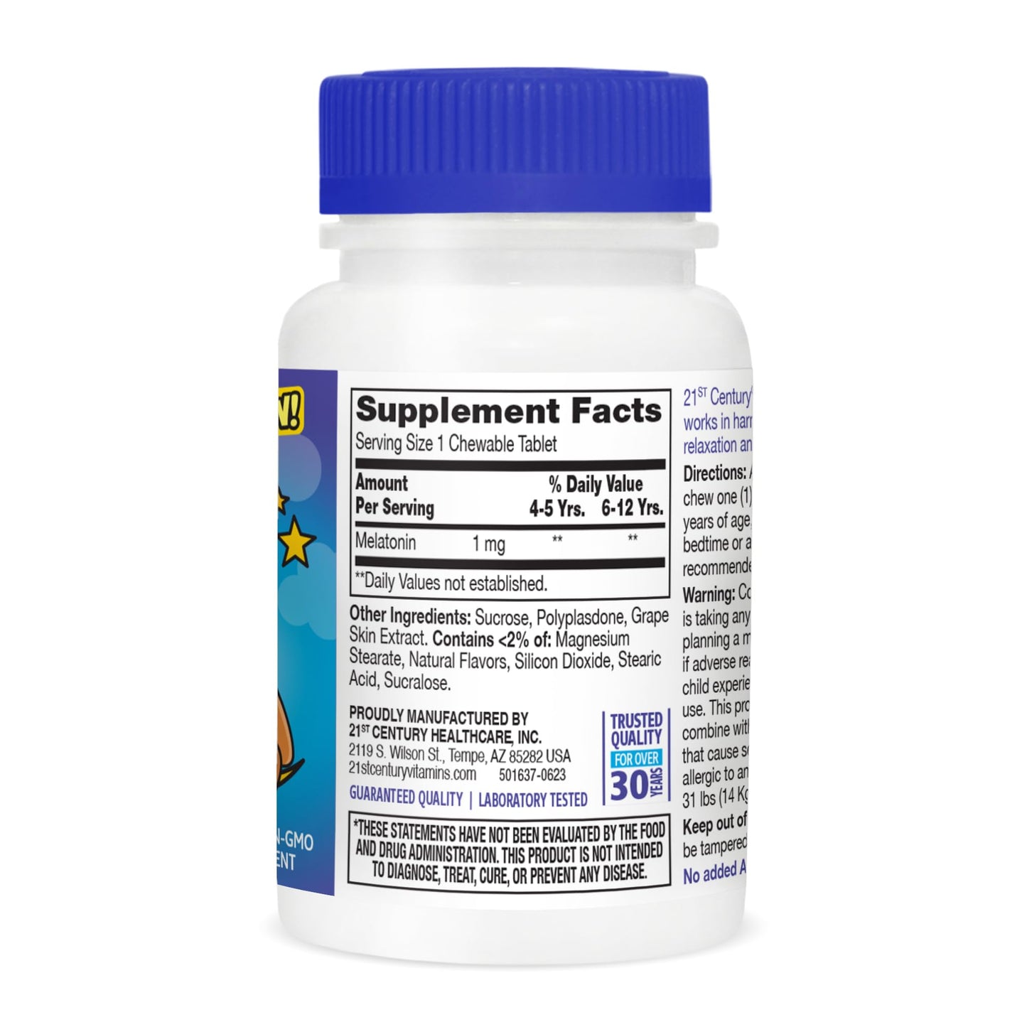 Pre-Order | Arrives in 5–10 Days – 21st Century Zoo Friends Sleep Chewable Melatonin, Raspberry Flavor, 60 Count