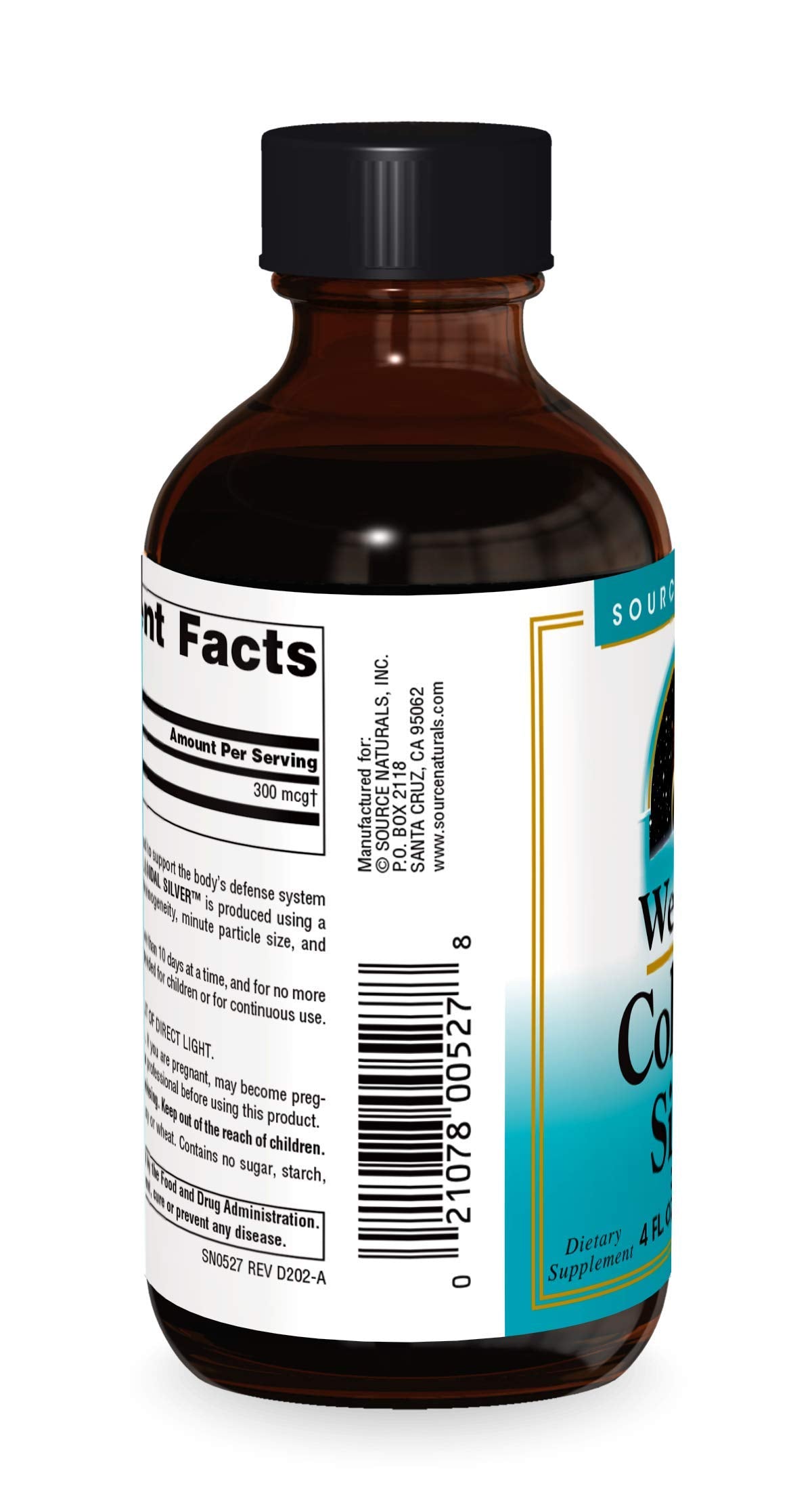 Pre-Order | Arrives in 5–10 Days – Source Naturals Wellness Colloidal Silver 30 ppm, Supports Physical Well Being* - 4 Fluid oz