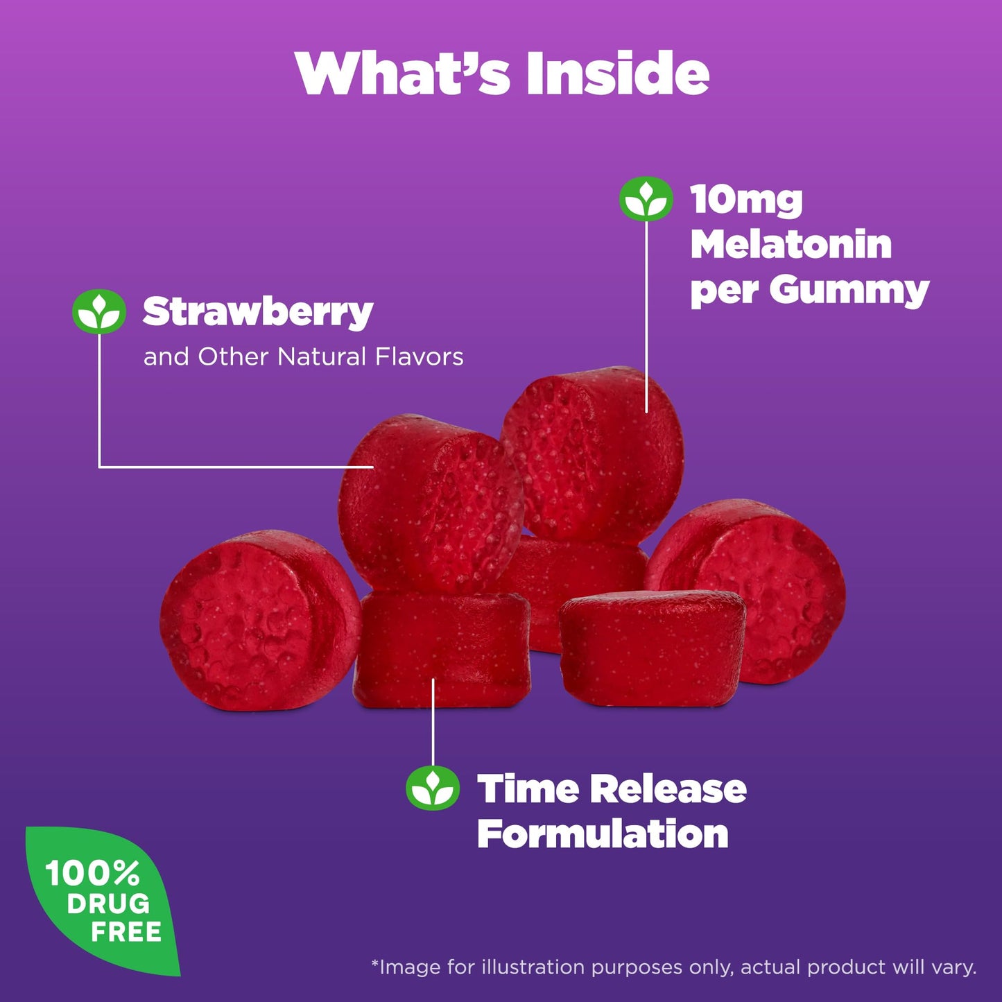 Pre-Order | Arrives in 5–10 Days – Natrol 10 mg Melatonin Gummies, Time Release Sleep Gummies for Adults, Minimize Wake Ups, Strawberry-Flavored, 55 Count, 55 Day Supply