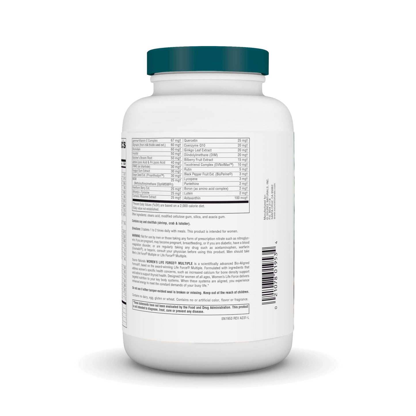 Pre-Order | Arrives in 5–10 Days – Source Naturals Wonmen's Life Force Mutiple, Dietary Supplement Rejuvenating Enegry* - 180 Tablets