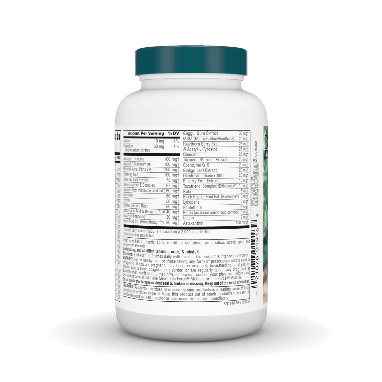 Pre-Order | Arrives in 5–10 Days – Source Naturals Women's Life Force Multiple, Daily Multivitamin & Immune Health Supplement - 90 Tablets