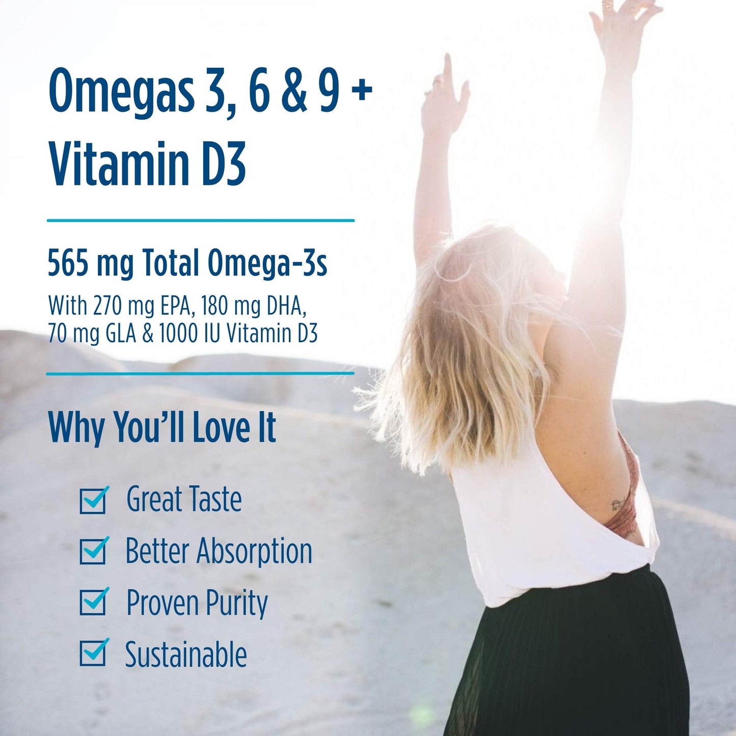 Pre-Order | Arrives in 5–10 Days – Nordic Naturals Complete Omega-D3, Lemon Flavor - 120 Soft Gels - 565 mg Omega-3 + 70 mg GLA + 1000 IU Vitamin D3 - EPA & DHA - Healthy Skin, Cognition, Positive Mood - Non-GMO - 60 Servings