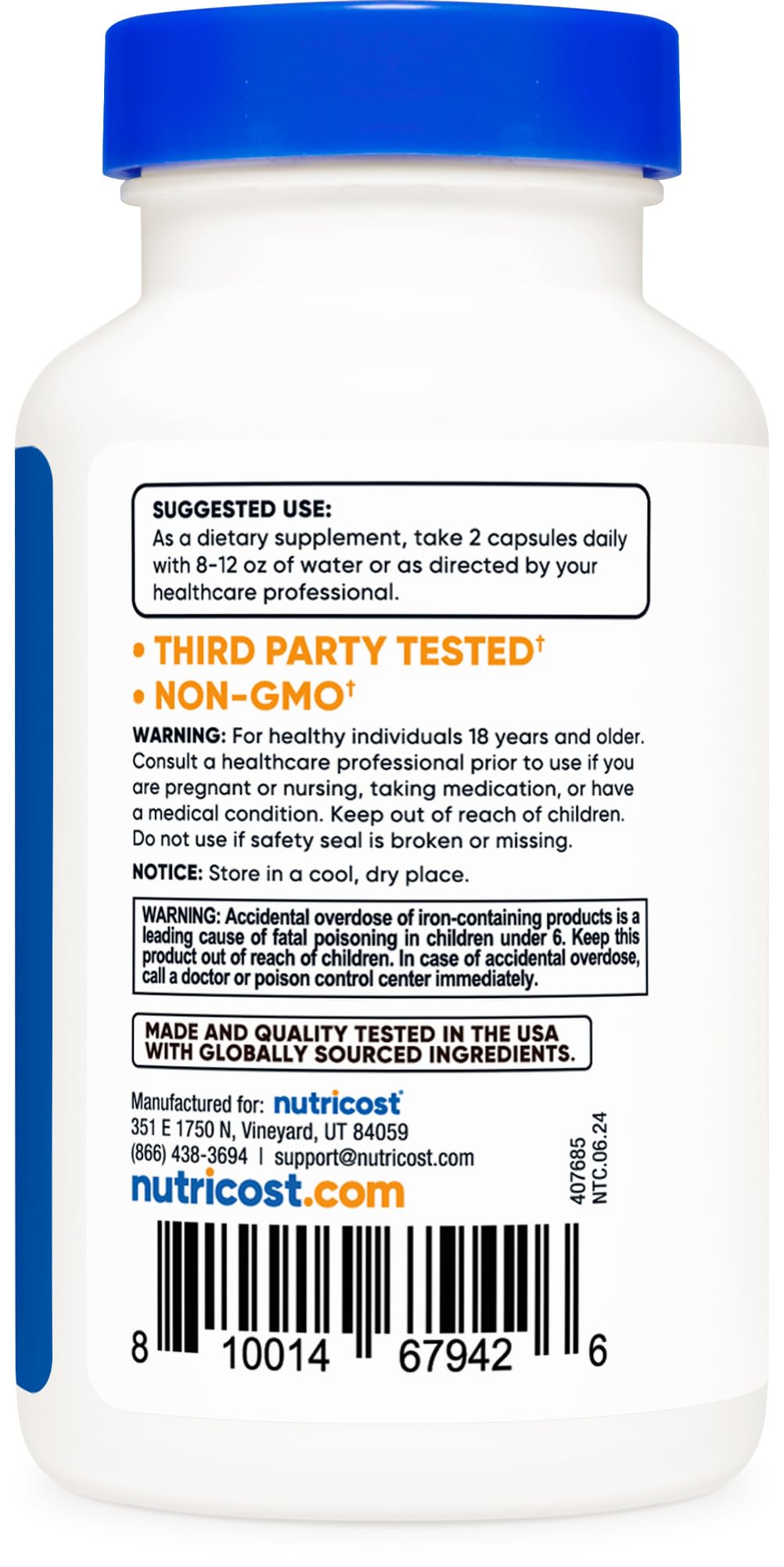 Pre-Order | Arrives in 5–10 Days – Nutricost Multivitamin with Probiotics 120 Vegetarian Capsules - Packed with Vitamins & Minerals