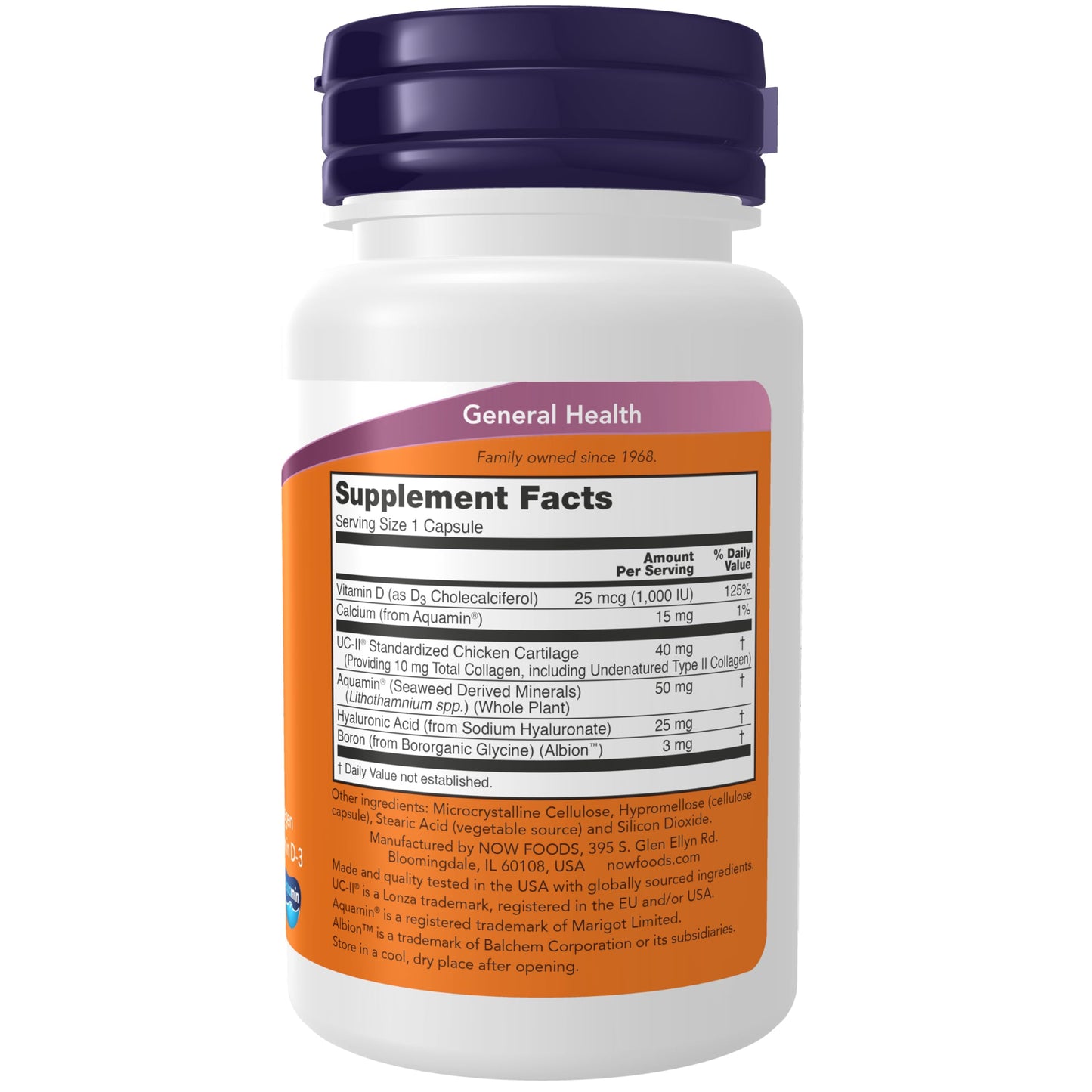 Pre-Order | Arrives in 5–10 Days – NOW Foods Supplements, UC-II Advanced Joint Relief with Undenatured Type II Collagen, plus Hyaluronic Acid, Boron, Vitamin D-3, 60 Veg Capsules