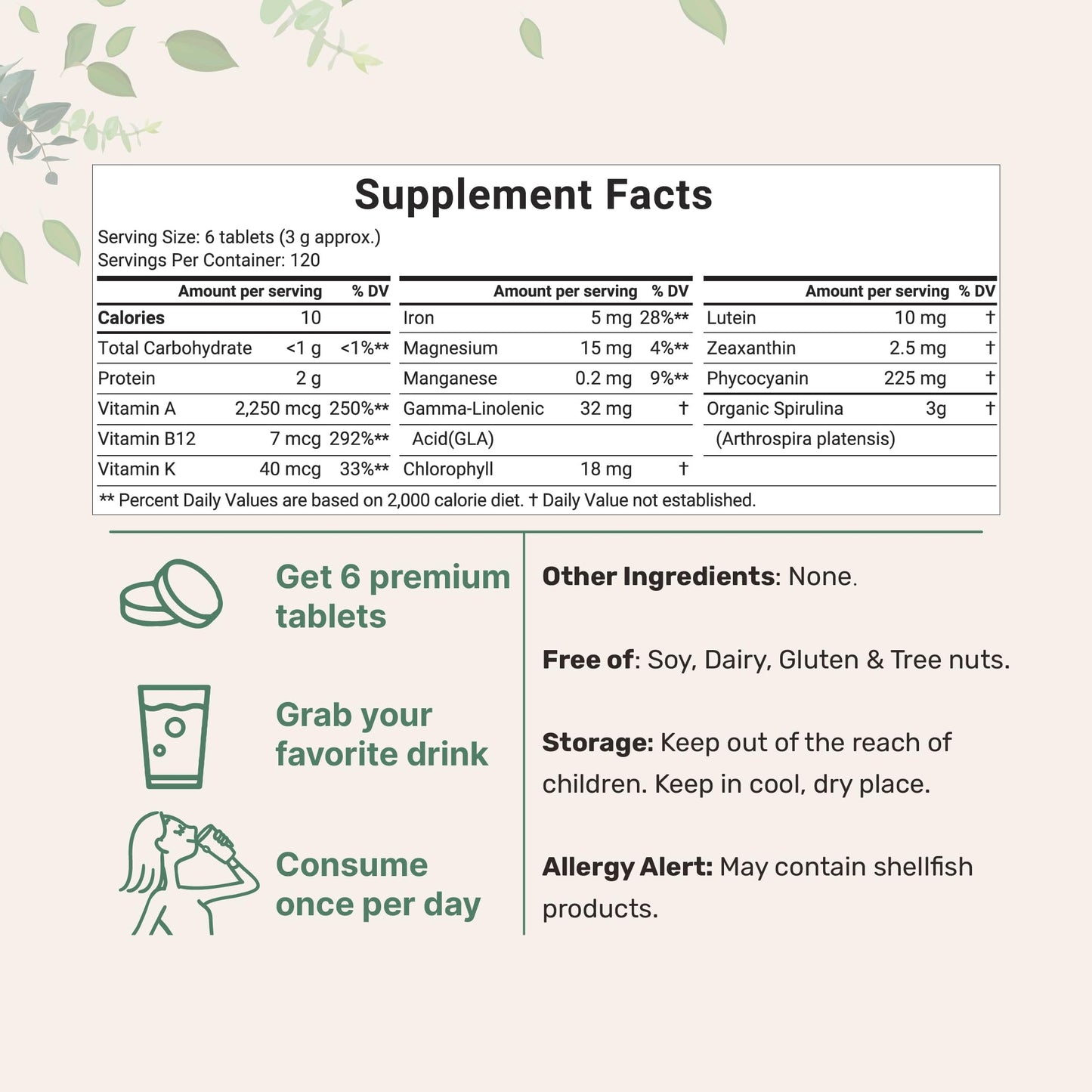 Pre-Order | Arrives in 5–10 Days – Micro Ingredients Organic Spirulina Supplement, 3000MG Per Serving, 720 Tablets (4 Month Supply), No Filler & Non-GMO, Rich in Vegan Protein, Vitamins & Prebiotics, Premium Spirulina Pills