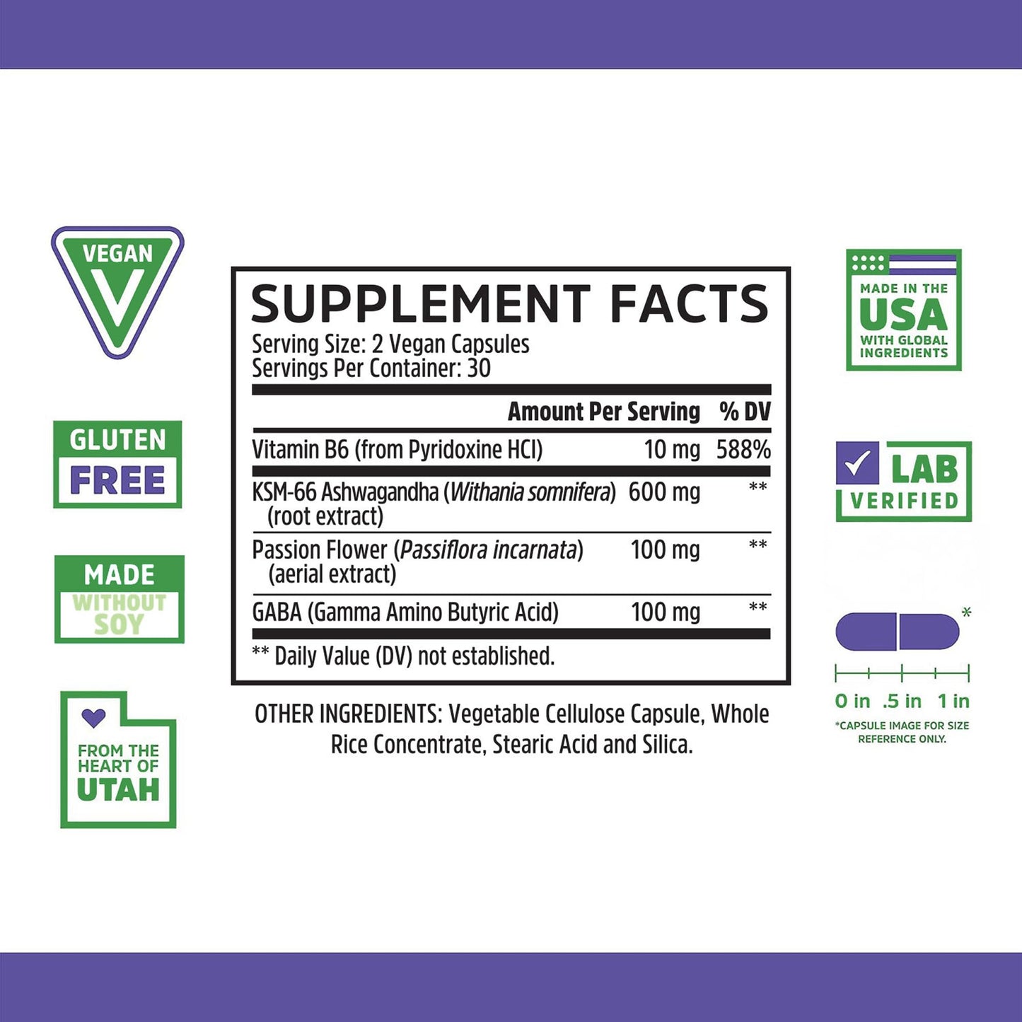 Pre-Order | Arrives in 5–10 Days – Zhou Calm Now - Calm Supplement, Calm Vitamins for Women & Men, Pills to Relax for Adults with GABA & Ashwagandha, Stress & Focus Support - 60 Veggie Capsules