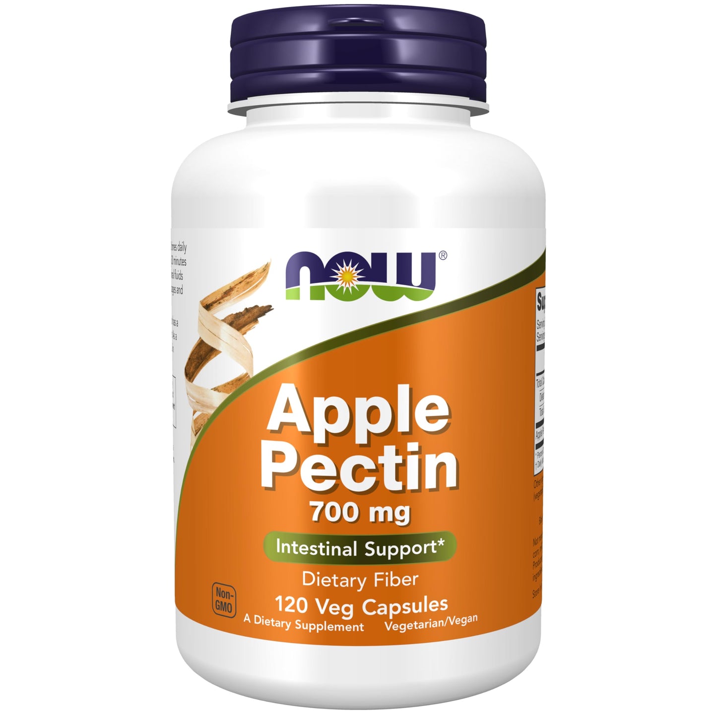 Pre-Order | Arrives in 5–10 Days – NOW Foods Supplements, Apple Pectin 700 mg, Dietary Fiber, Intestinal Support*, 120 Veg Capsules