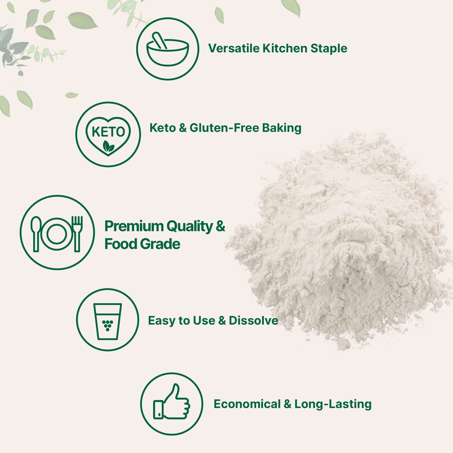 Pre-Order | Arrives in 5–10 Days – Xanthan Gum Powder, 2lb (32oz) | Premium Quality for Keto & Gluten-Free Baking | Unflavored Thickening Agent for Cooking & Baking | Non-GMO, Vegan Friendly