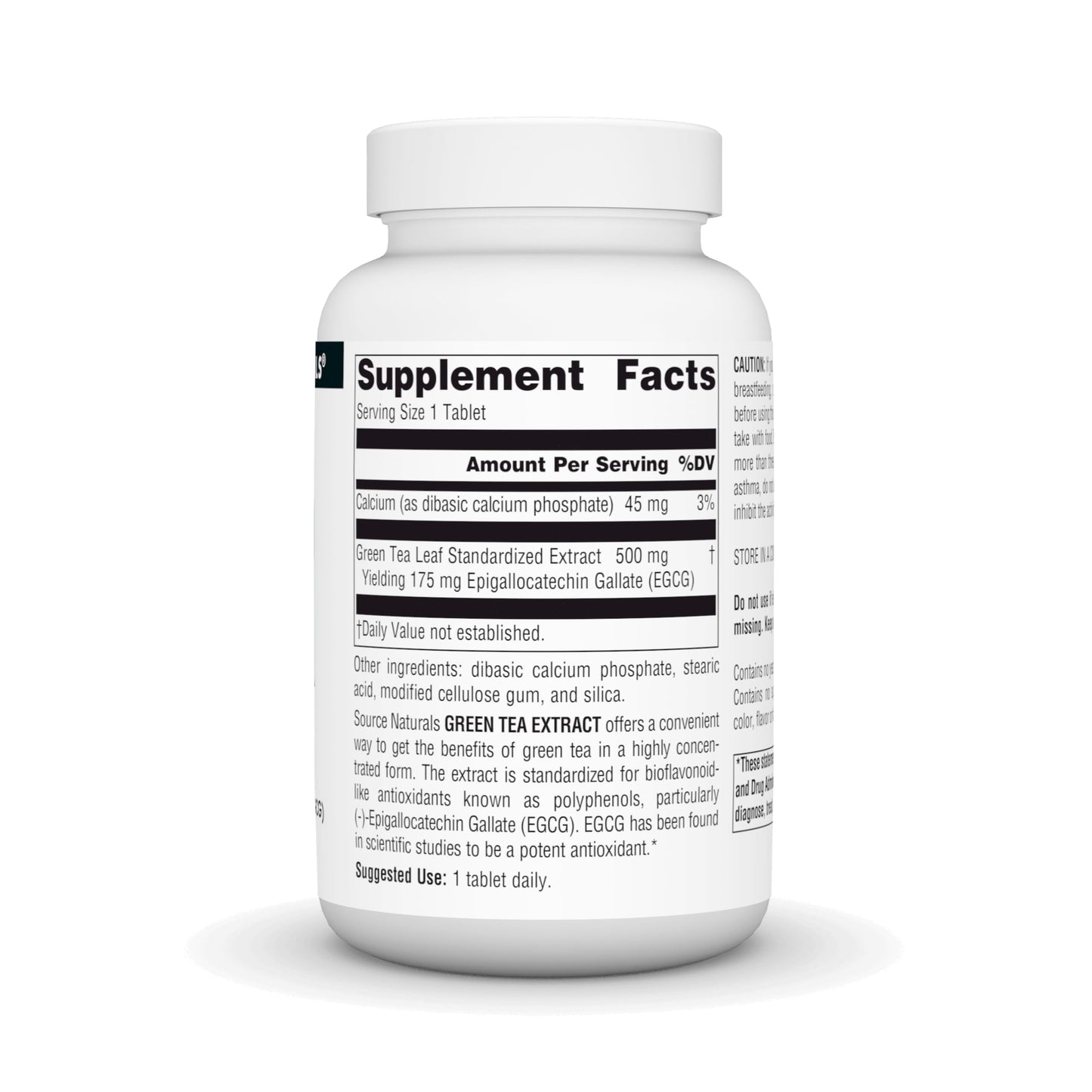 Pre-Order | Arrives in 5–10 Days – Source Naturals Green Tea Extract 500 mg Super Antioxidant - 120 Tablets