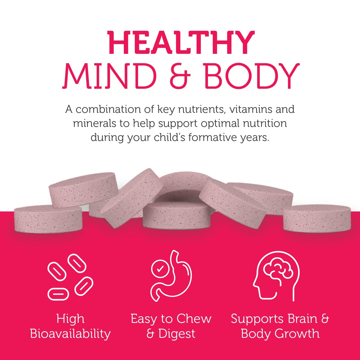 Pre-Order | Arrives in 5–10 Days – Zahler Kids Multivitamin Chewable Vitamin Tablet - Complete One Daily Kids Vitamins Supplement - Contains 20+ Minerals & Vitamins for Kids & Toddlers - Kosher Multivitamins Cherry Flavor (90)