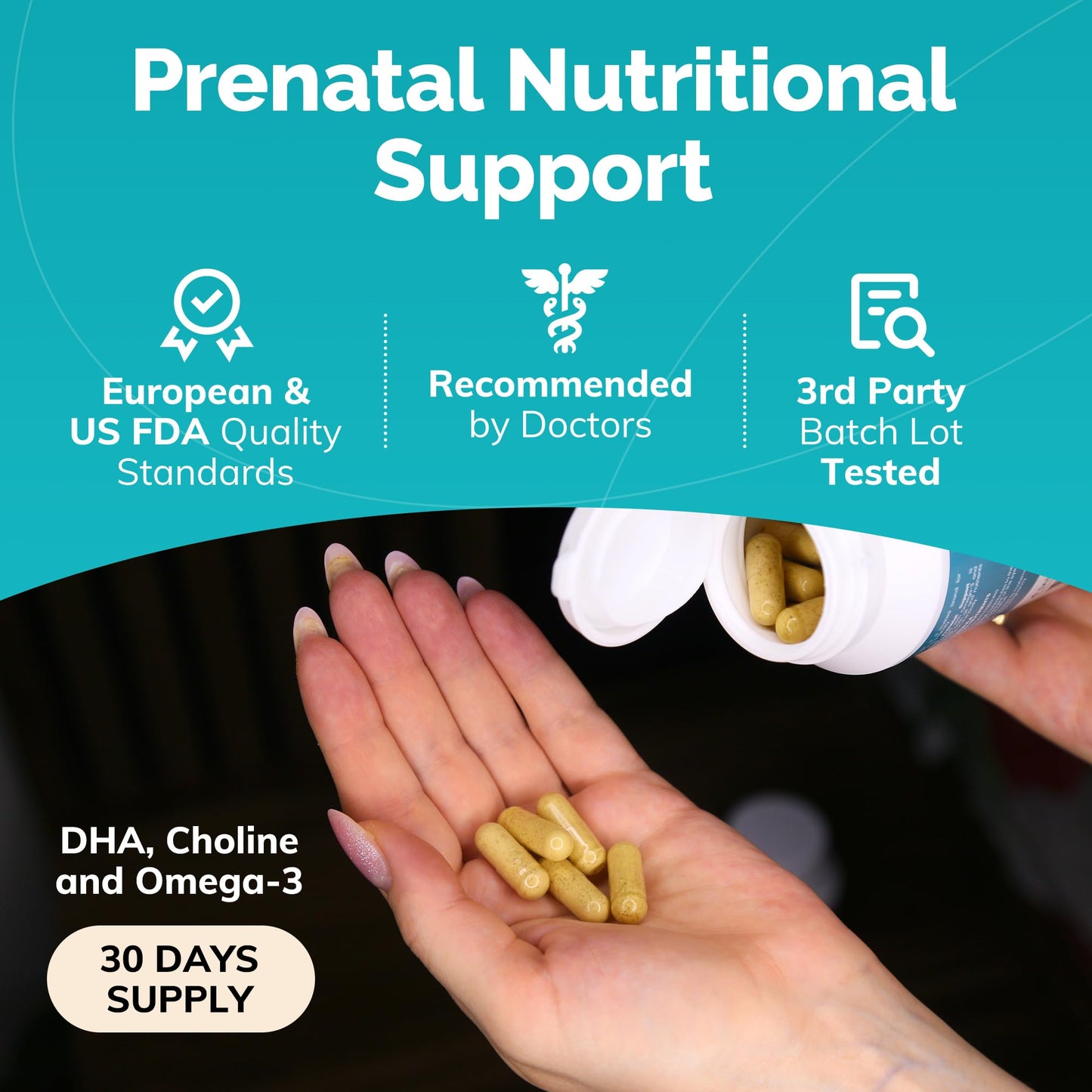 Pre-Order | Arrives in 5–10 Days – Conceive Plus Prenatal Vitamins for Women Supplement - Multivitamin With Folic Acid for Pregnancy Vegan, Choline, Iron - Pre Natal Vitamins DHA, Non GMO - Maternity Vitamin for Brain & Eye 60 Capsules